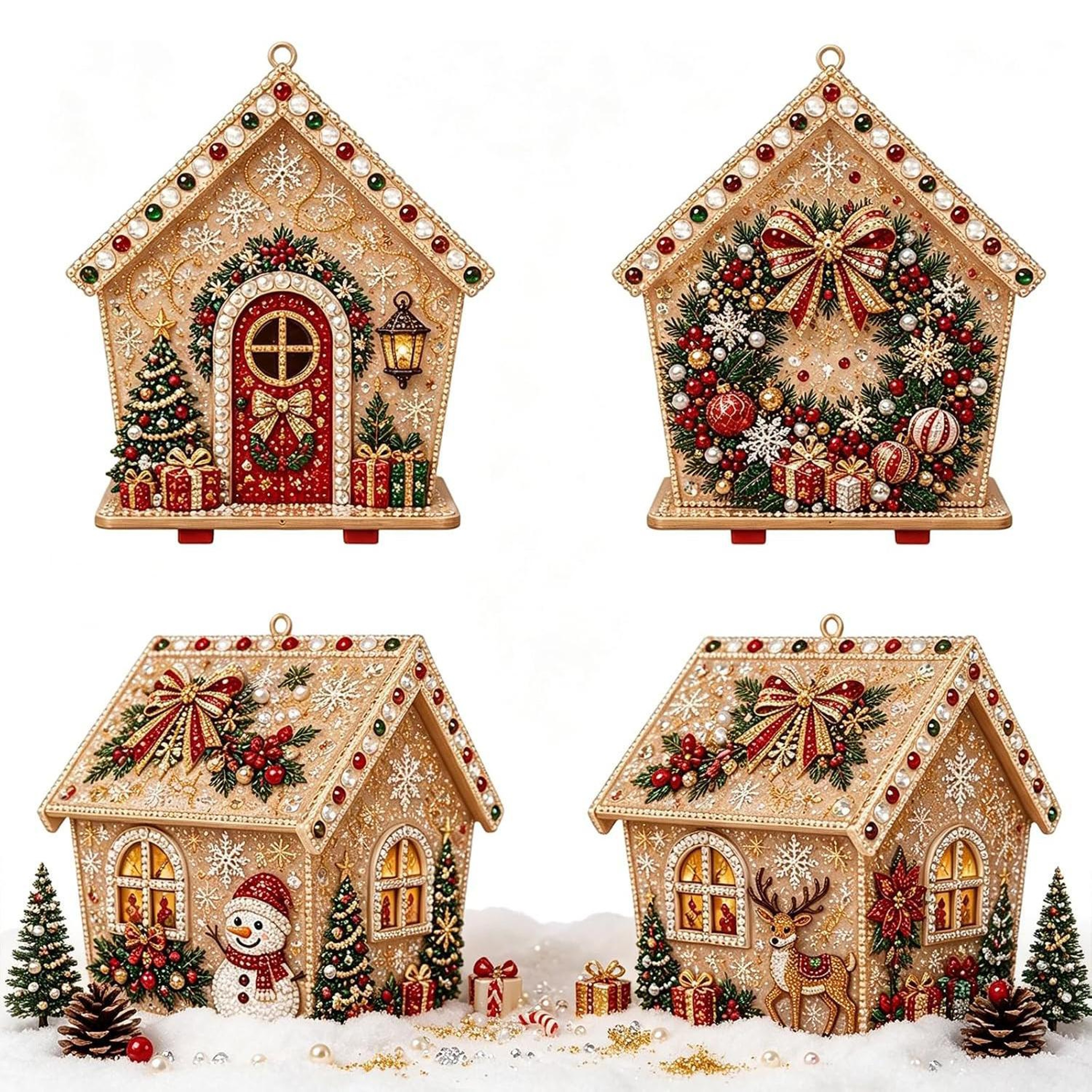 DIY Beaded Pearl Christmas Tree Craft Kit for Holiday Decorations – view 8