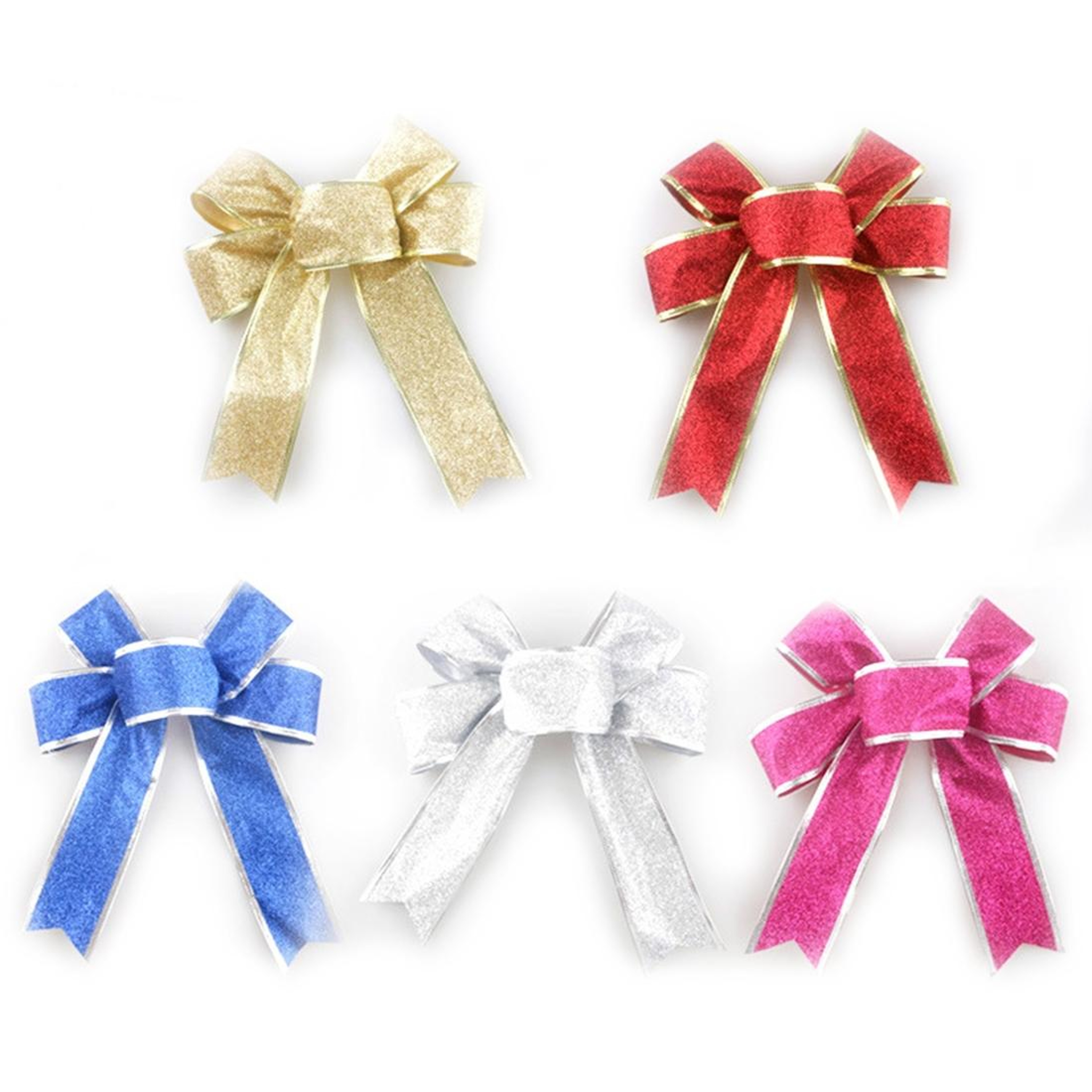 Christmas Tree Decoration Ribbon with Glitter for Holiday Party Decor – view 4