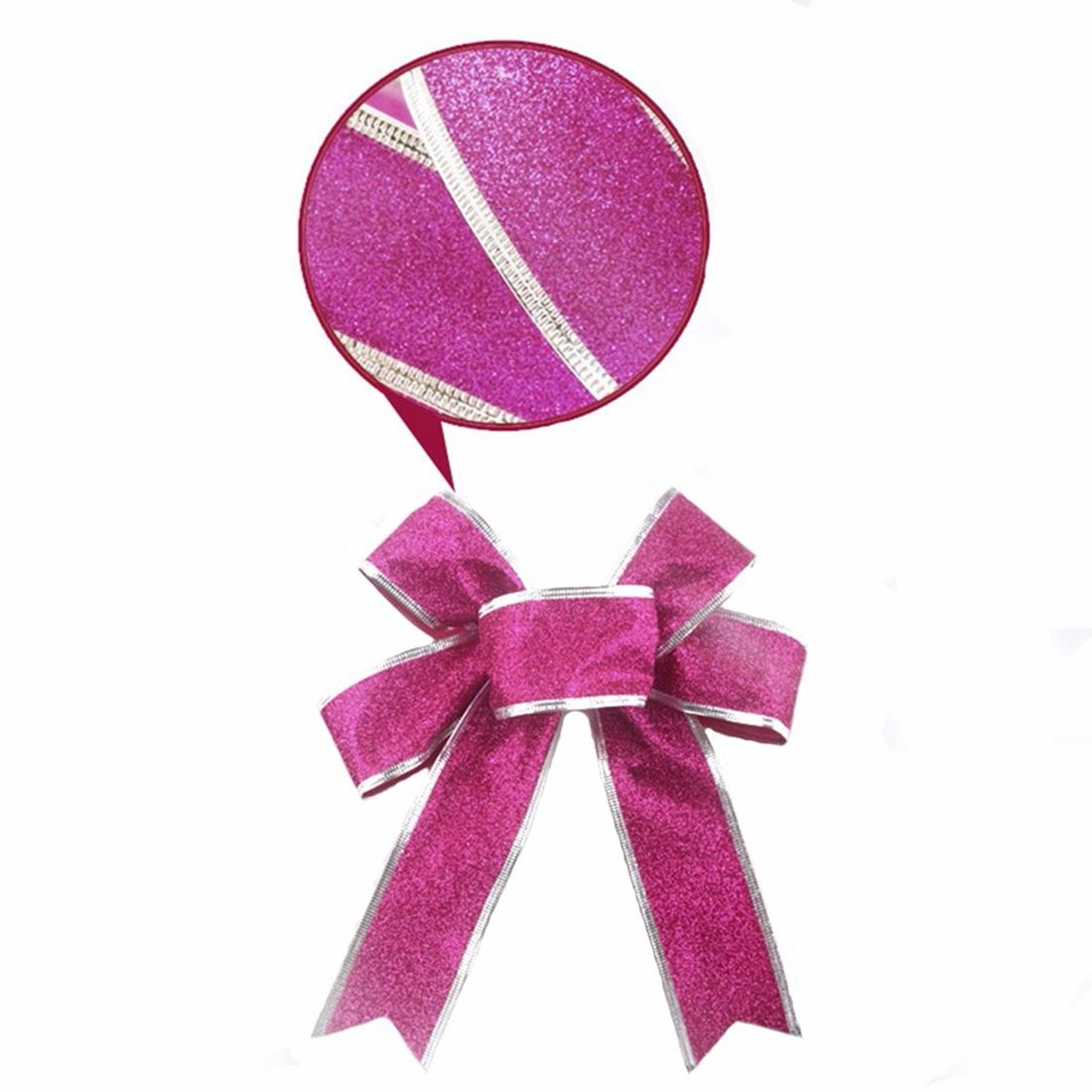 Christmas Tree Decoration Ribbon with Glitter for Holiday Party Decor – view 6