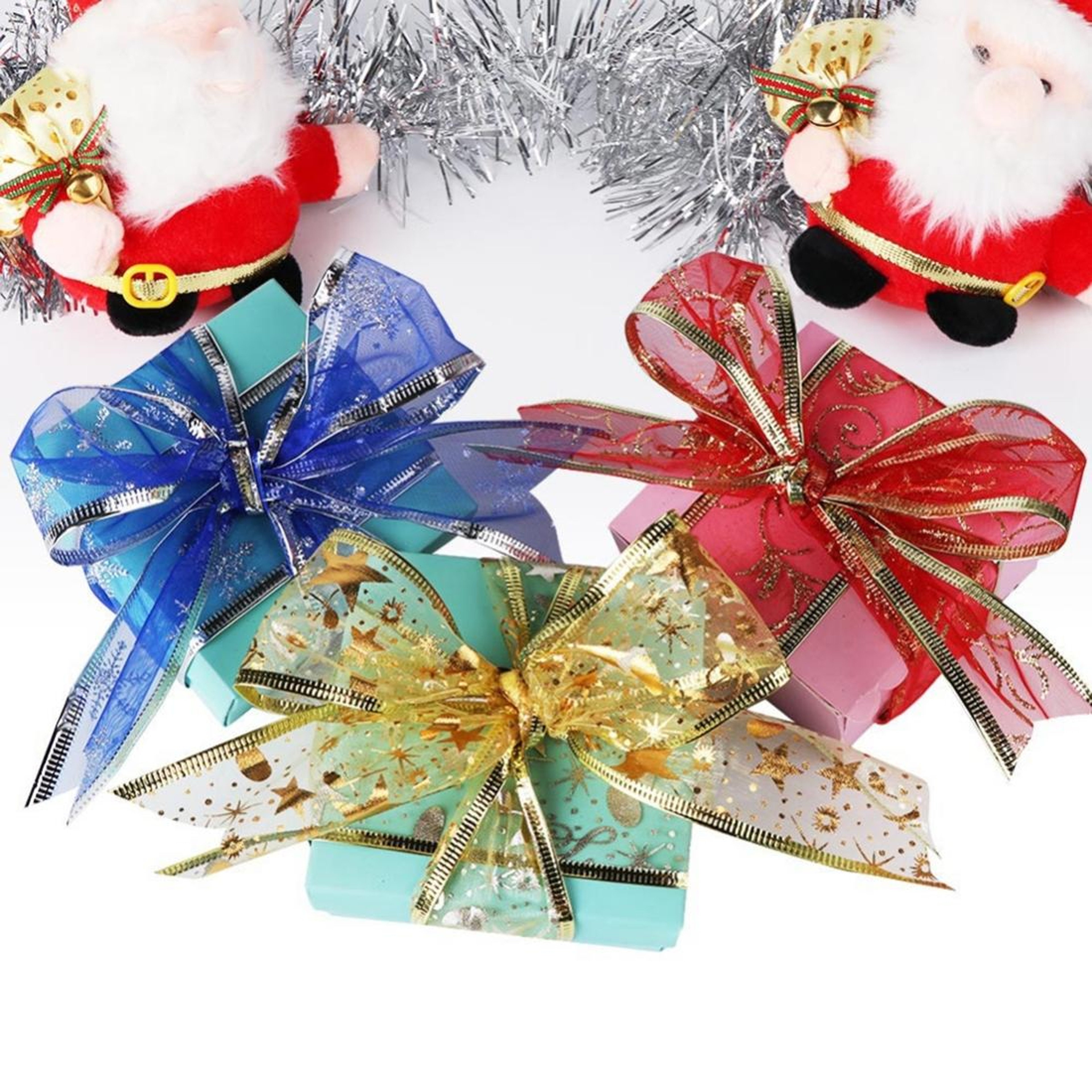 Christmas Tree Decoration Ribbon with Glitter for Holiday Party Decor – view 11