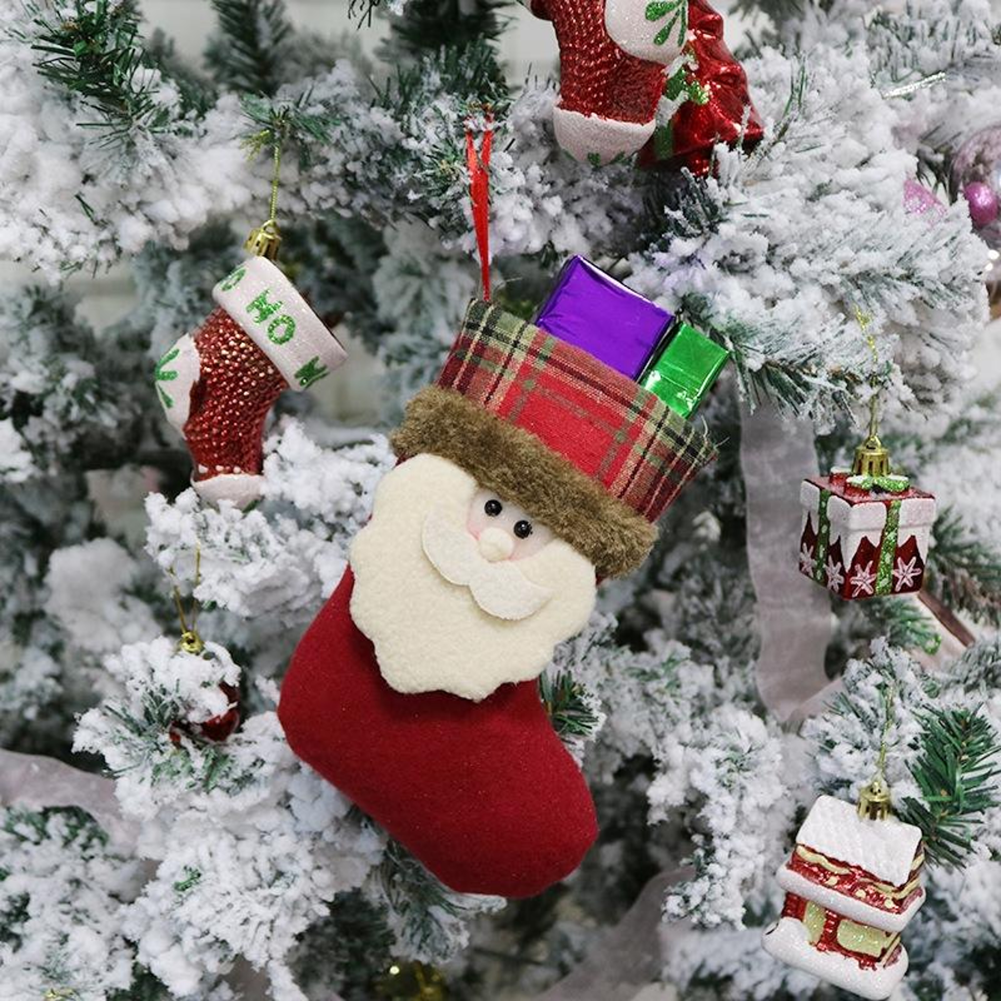 Christmas Stocking Gift Bags and Christmas Tree Pendant Decorations – view 2