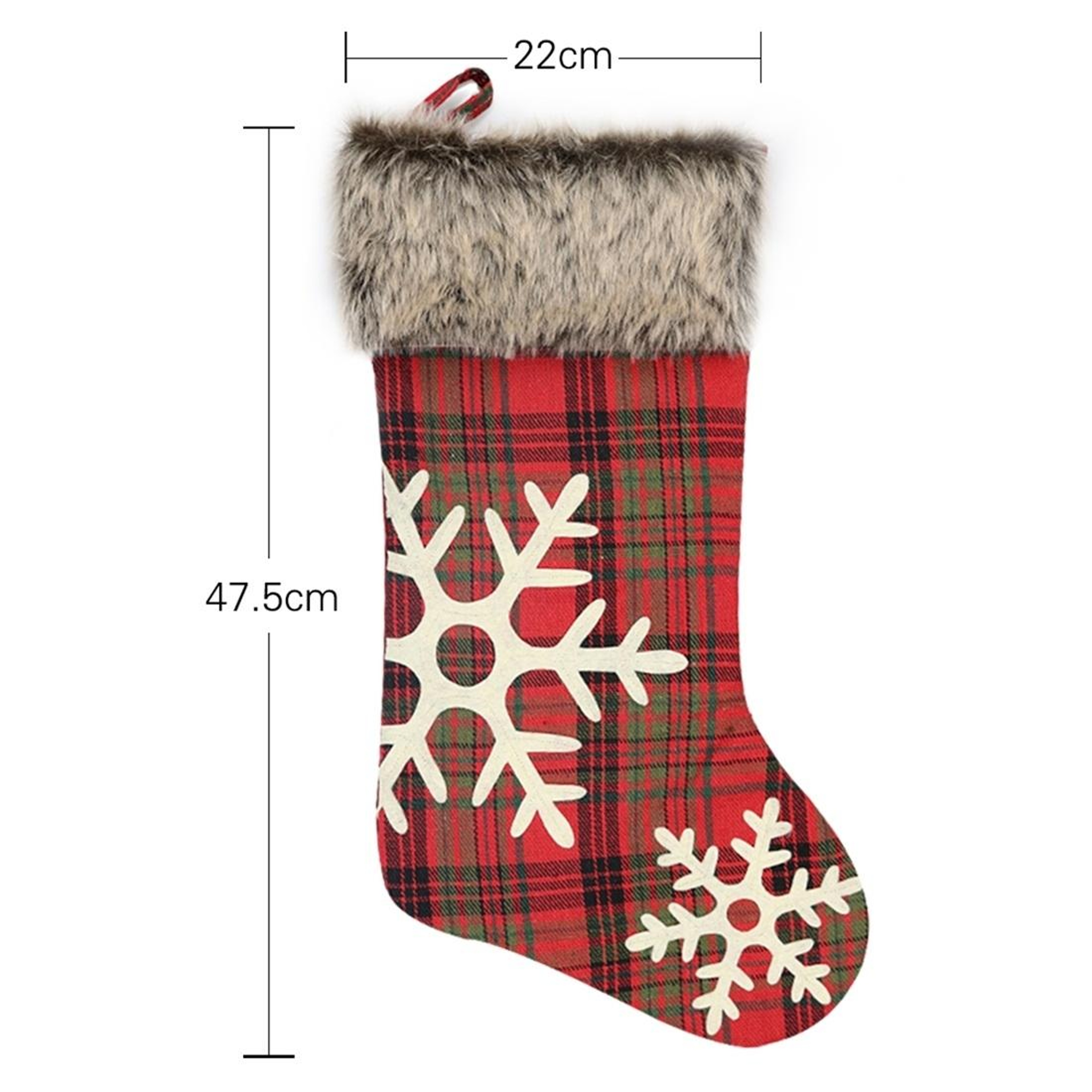 Christmas Snowflake Plush Stocking Gift Bag for Holiday Decor – view 2