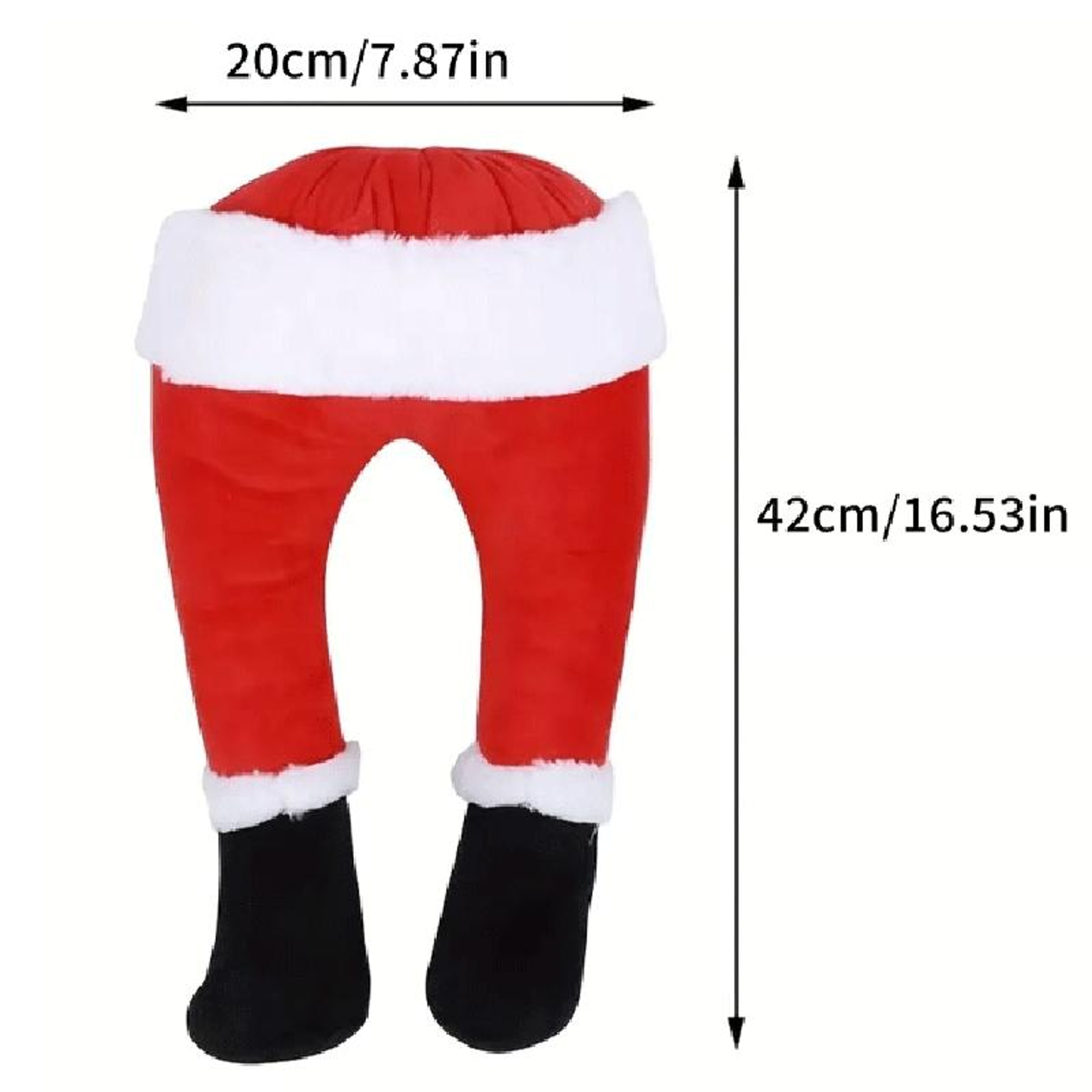 Christmas Tree Santa Claus Elf Legs Plush Decoration with Bendable Wire – view 4