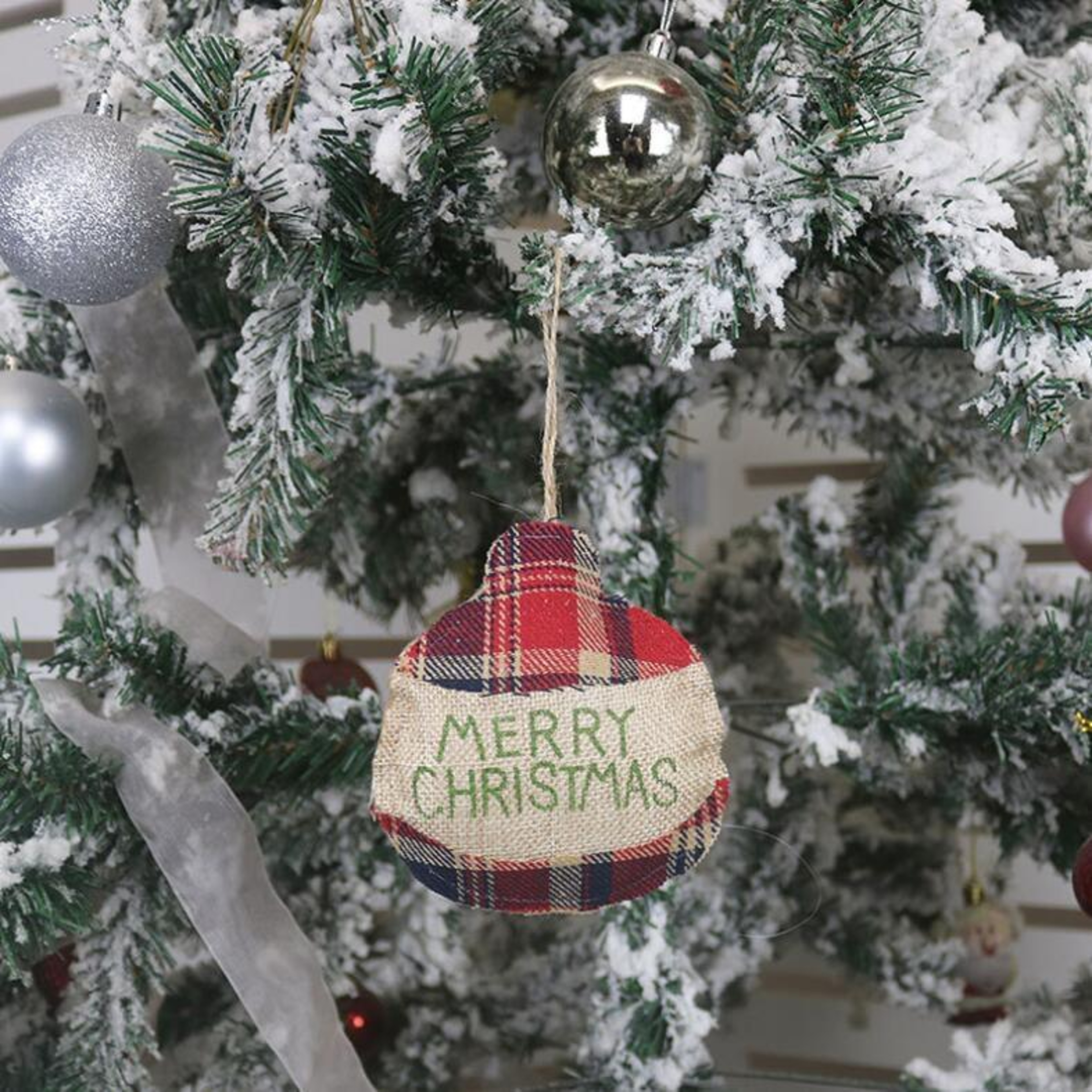 Christmas Stocking Pendant Ornament Handmade Plush Holiday Decoration – view 5