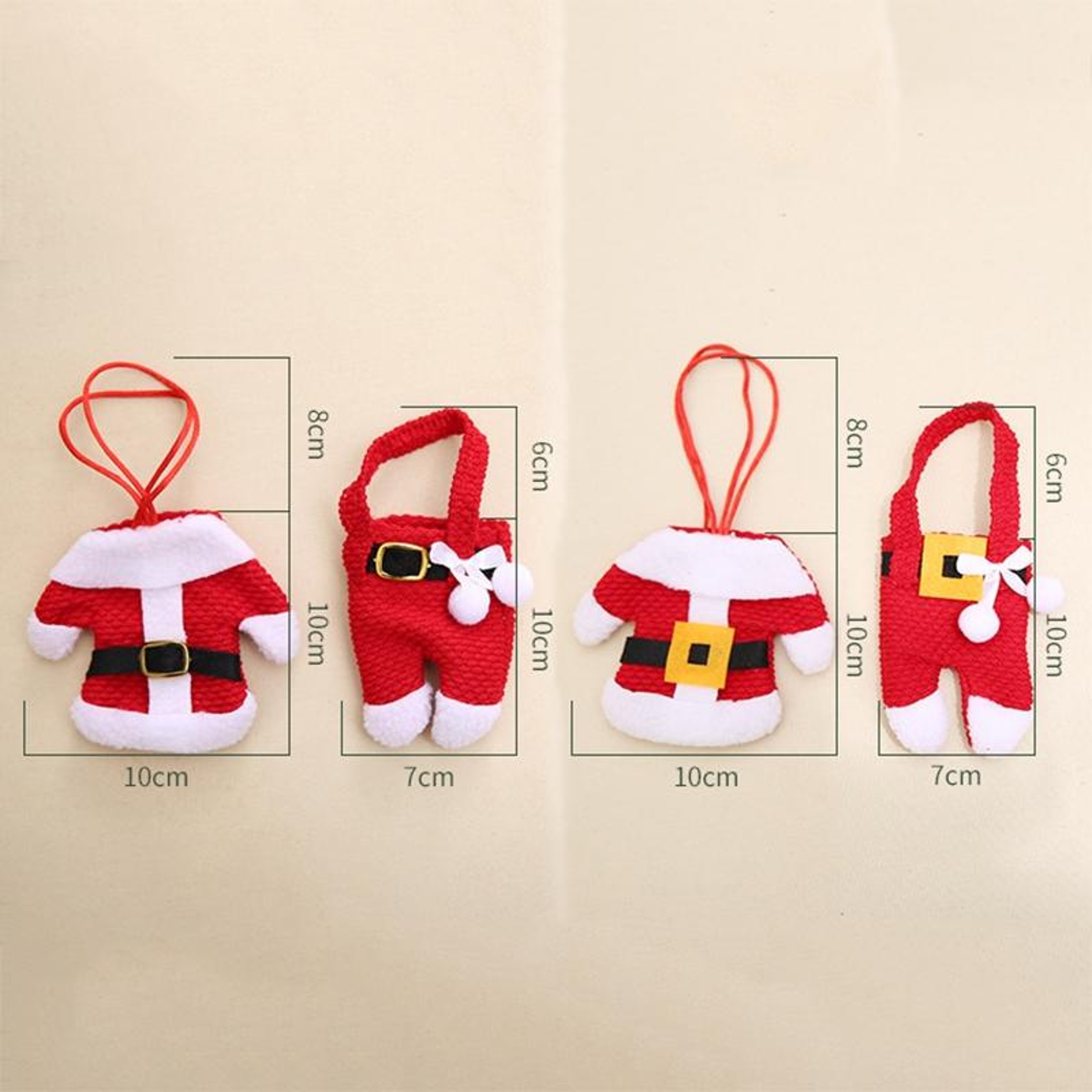 Christmas Cutlery Covers Set of 2 Mini Clothes and Pants Table Decorations – view 6