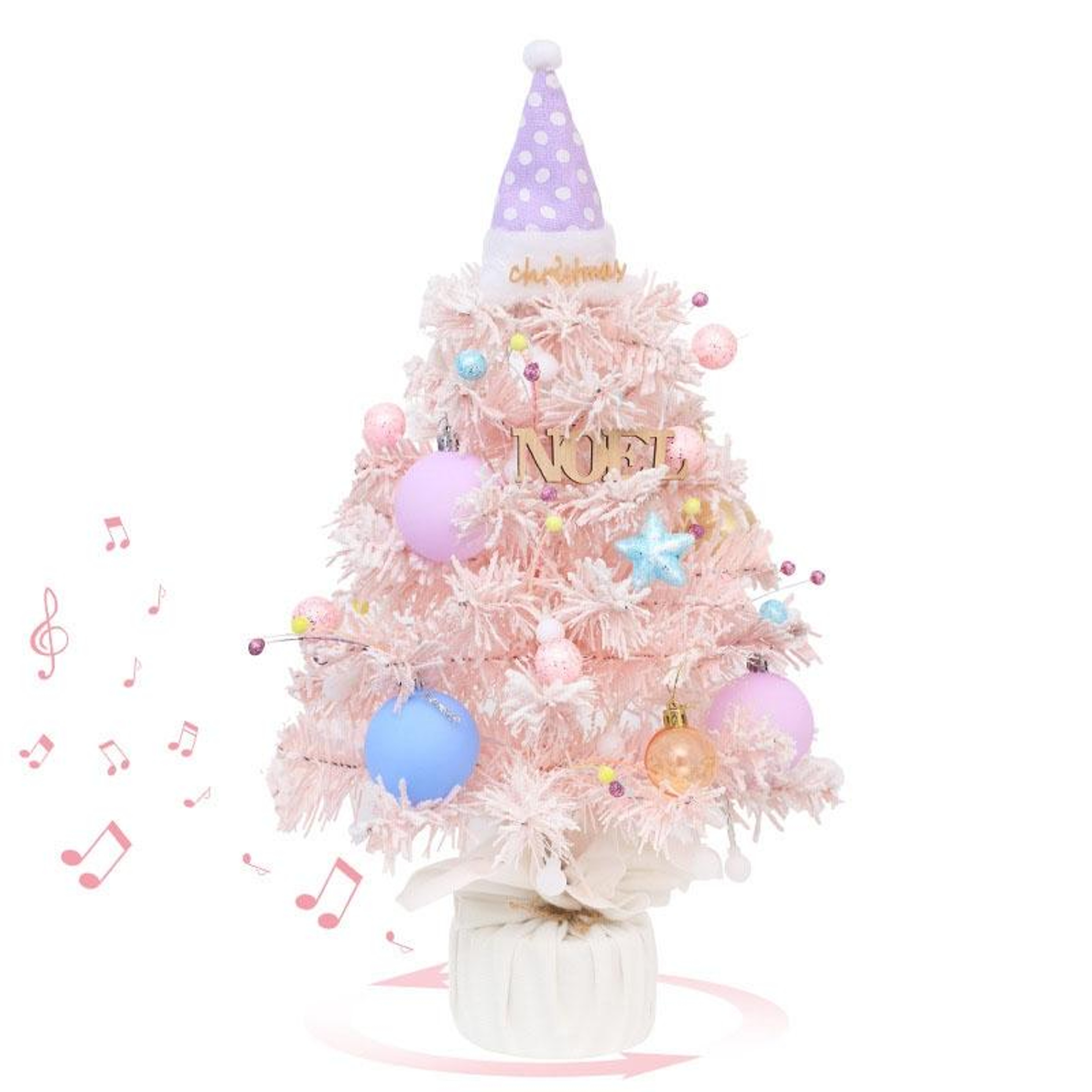 LED Rotating Christmas Tree Music Box Desktop Decoration – view 1