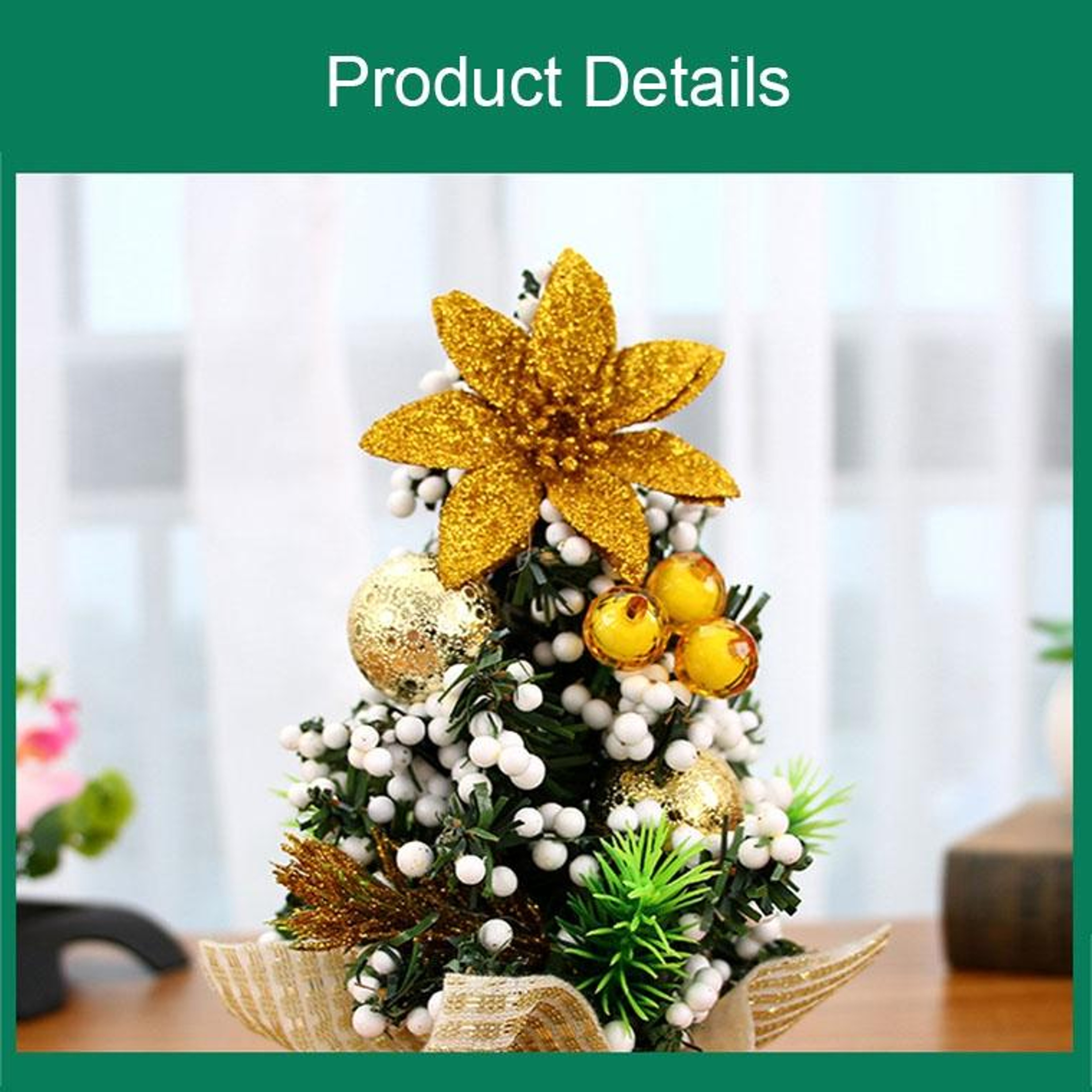 Mini Christmas Tree Decoration for Holiday Tabletop and Display Decor – view 5