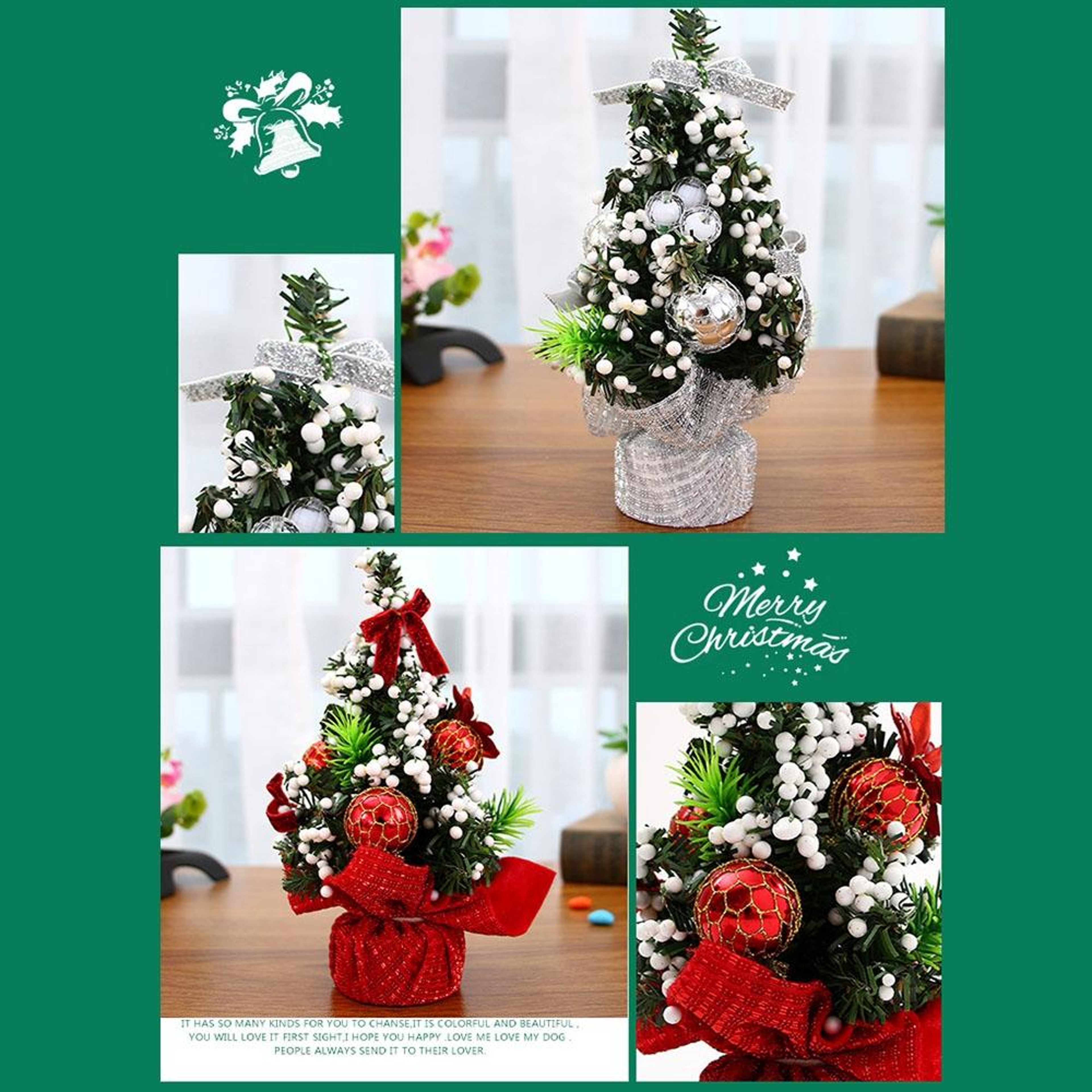 Mini Christmas Tree Decoration for Holiday Tabletop and Display Decor – view 6