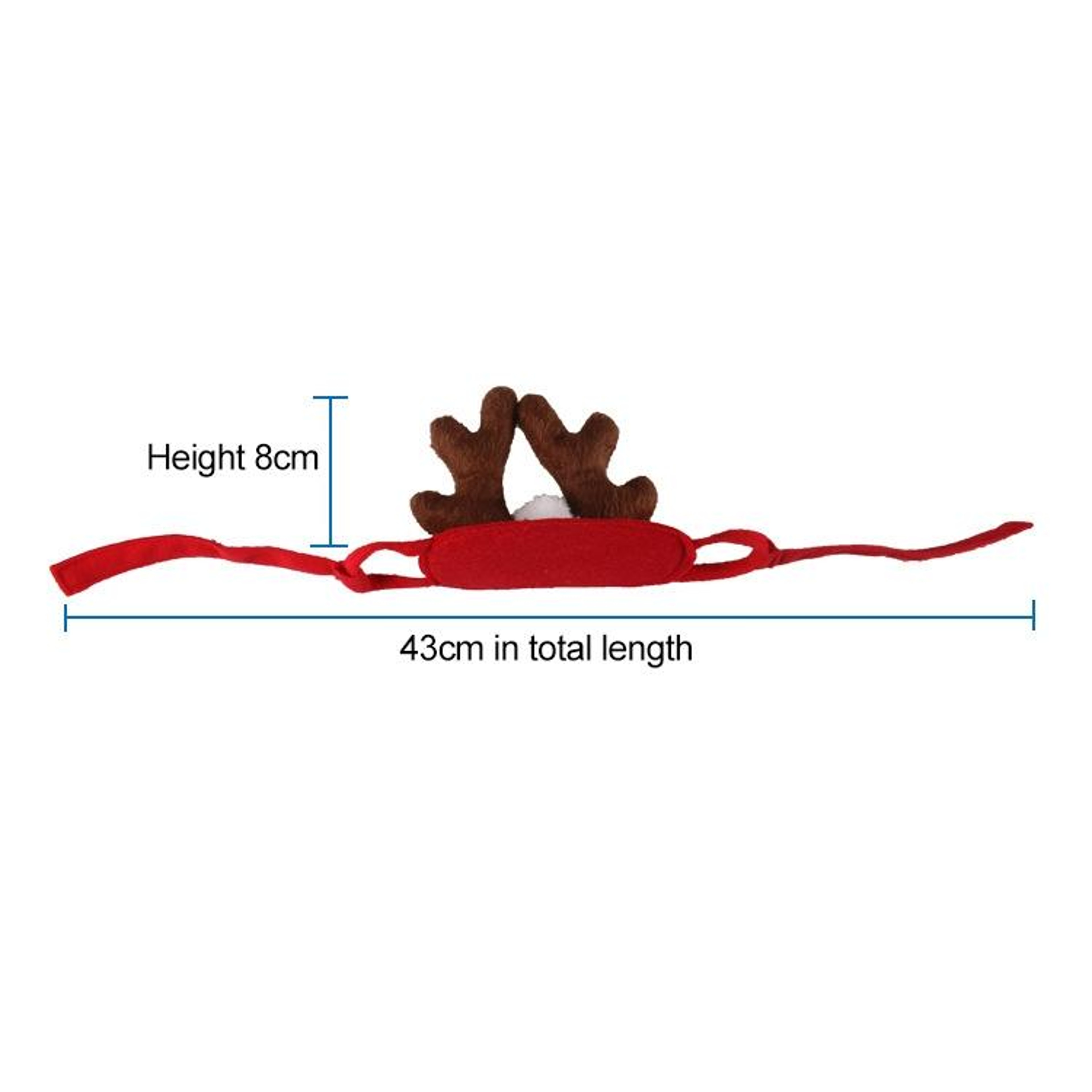 Christmas Pet Antler Headdress Adjustable Plush Holiday Costume Accessory – view 4