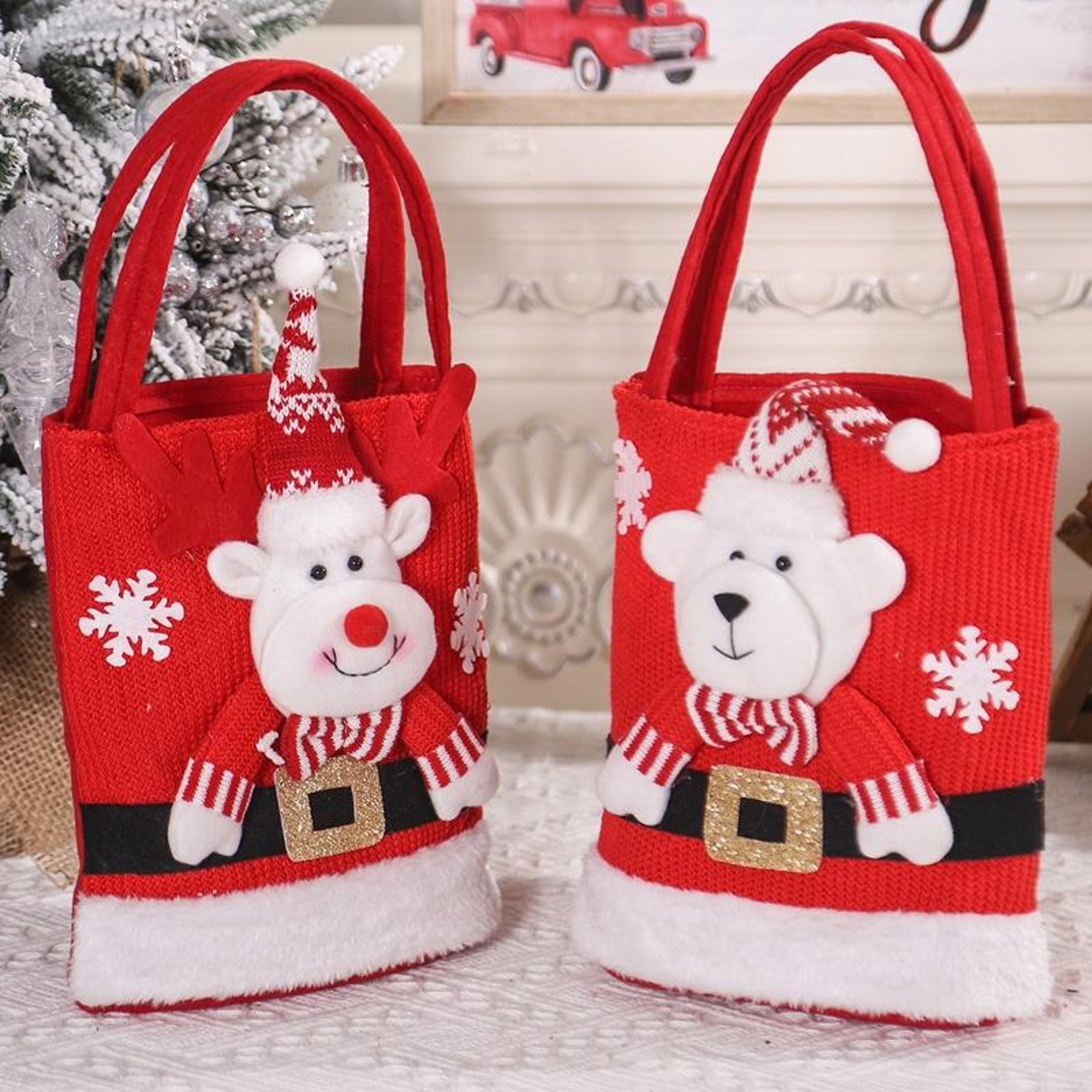 Christmas Knitted Christmas Gift Bag for Kids Candy and Treats – view 10