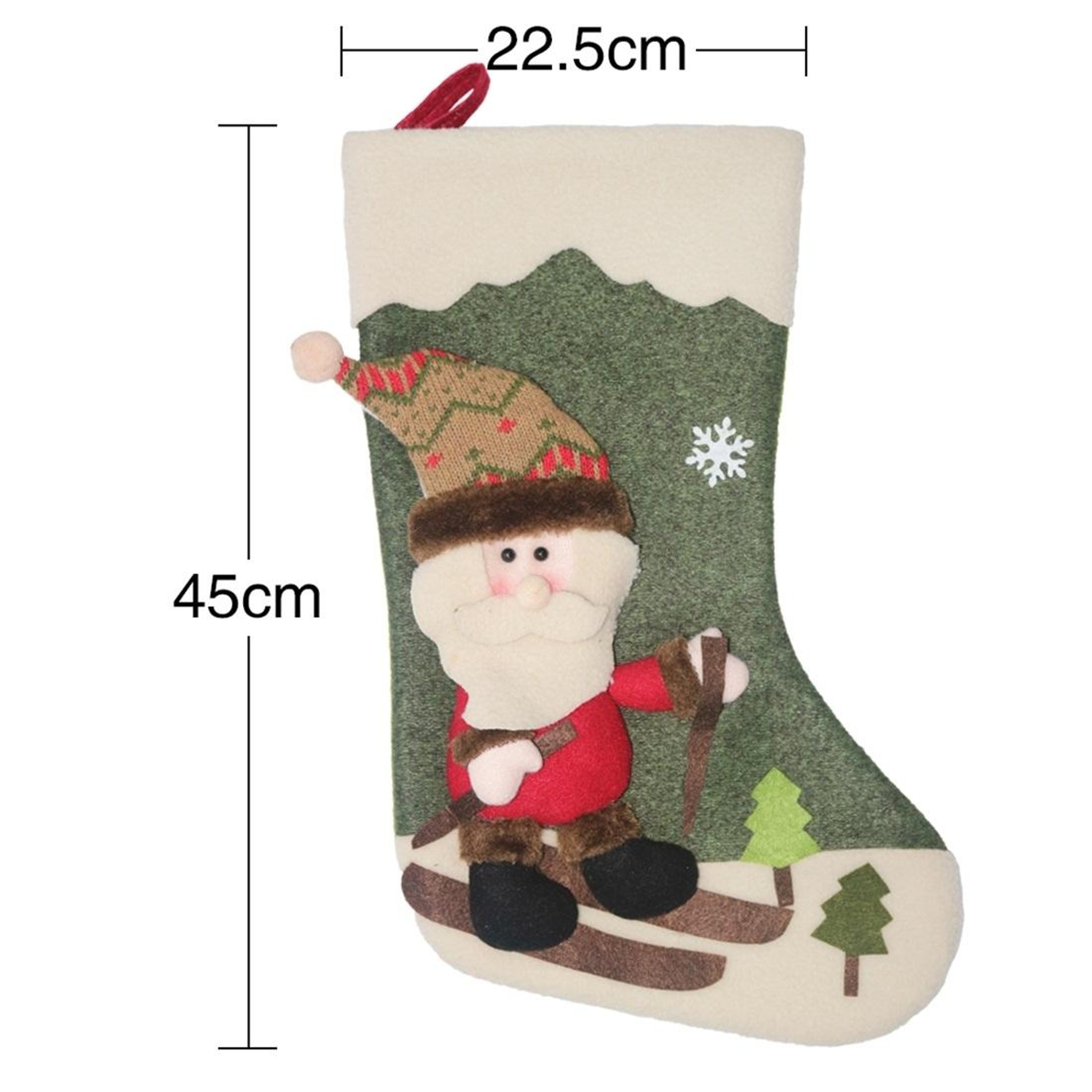 Santa Claus Christmas Stocking Gift Bag Holiday Tree Decoration – view 2
