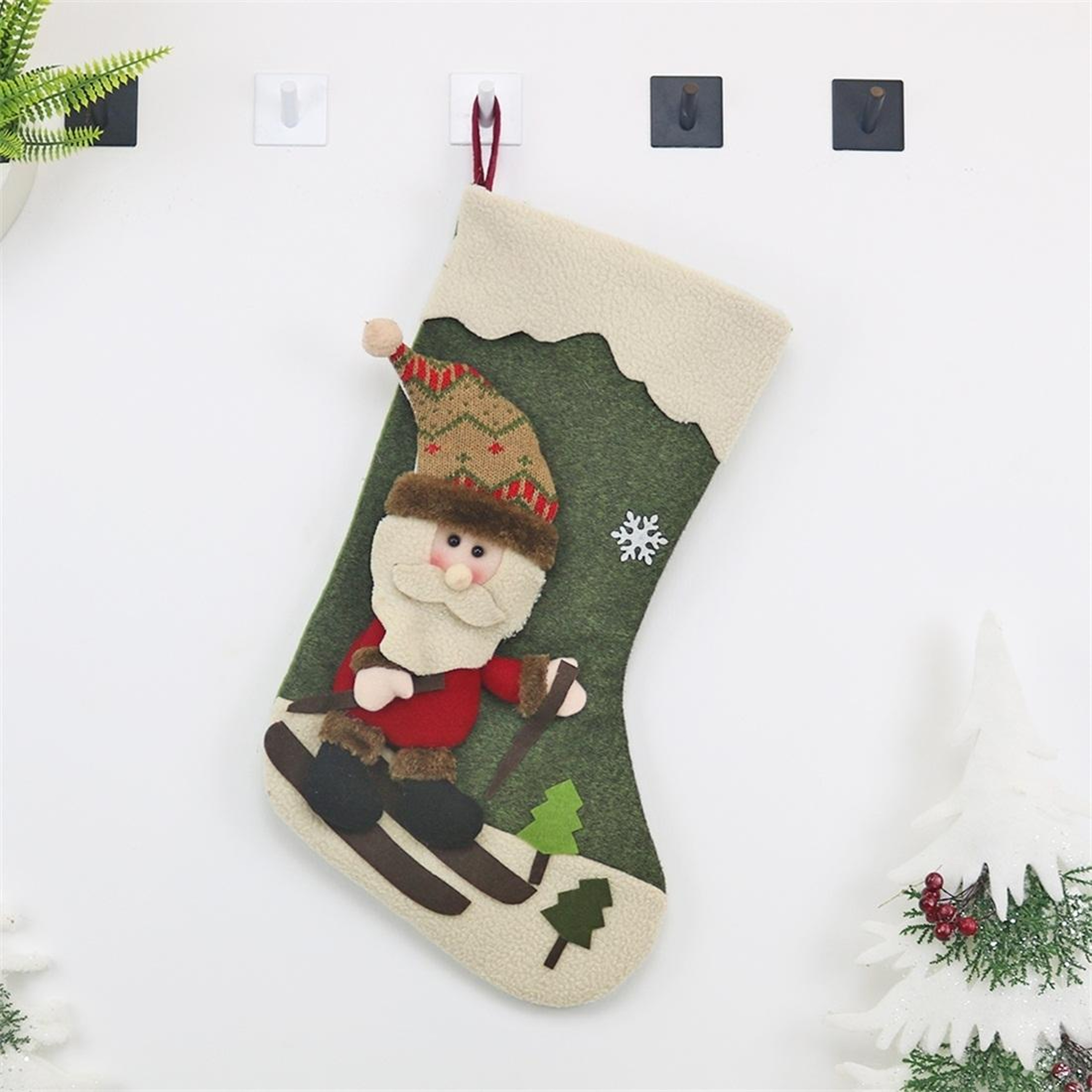Santa Claus Christmas Stocking Gift Bag Holiday Tree Decoration – view 4