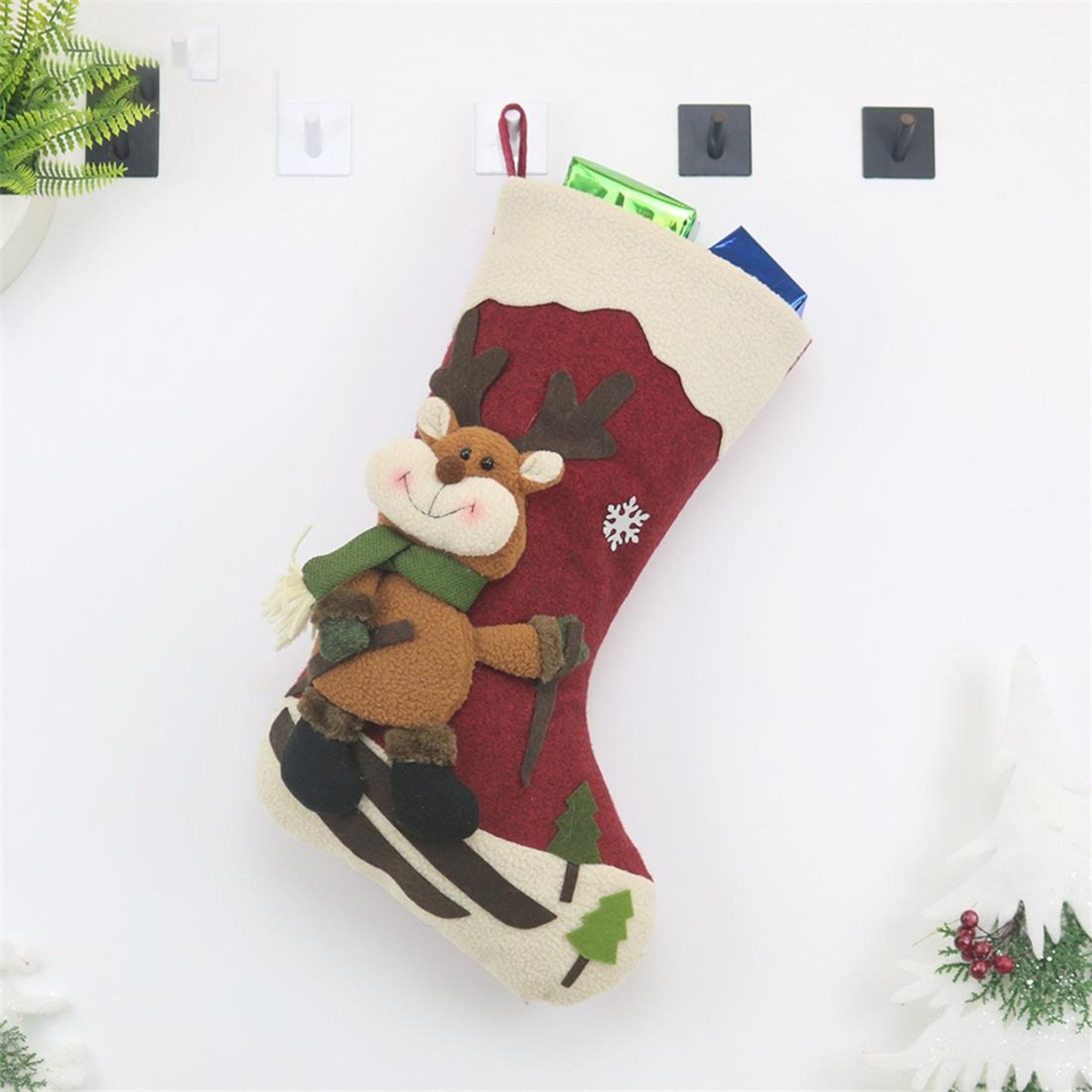 Santa Claus Christmas Stocking Gift Bag Holiday Tree Decoration – view 5