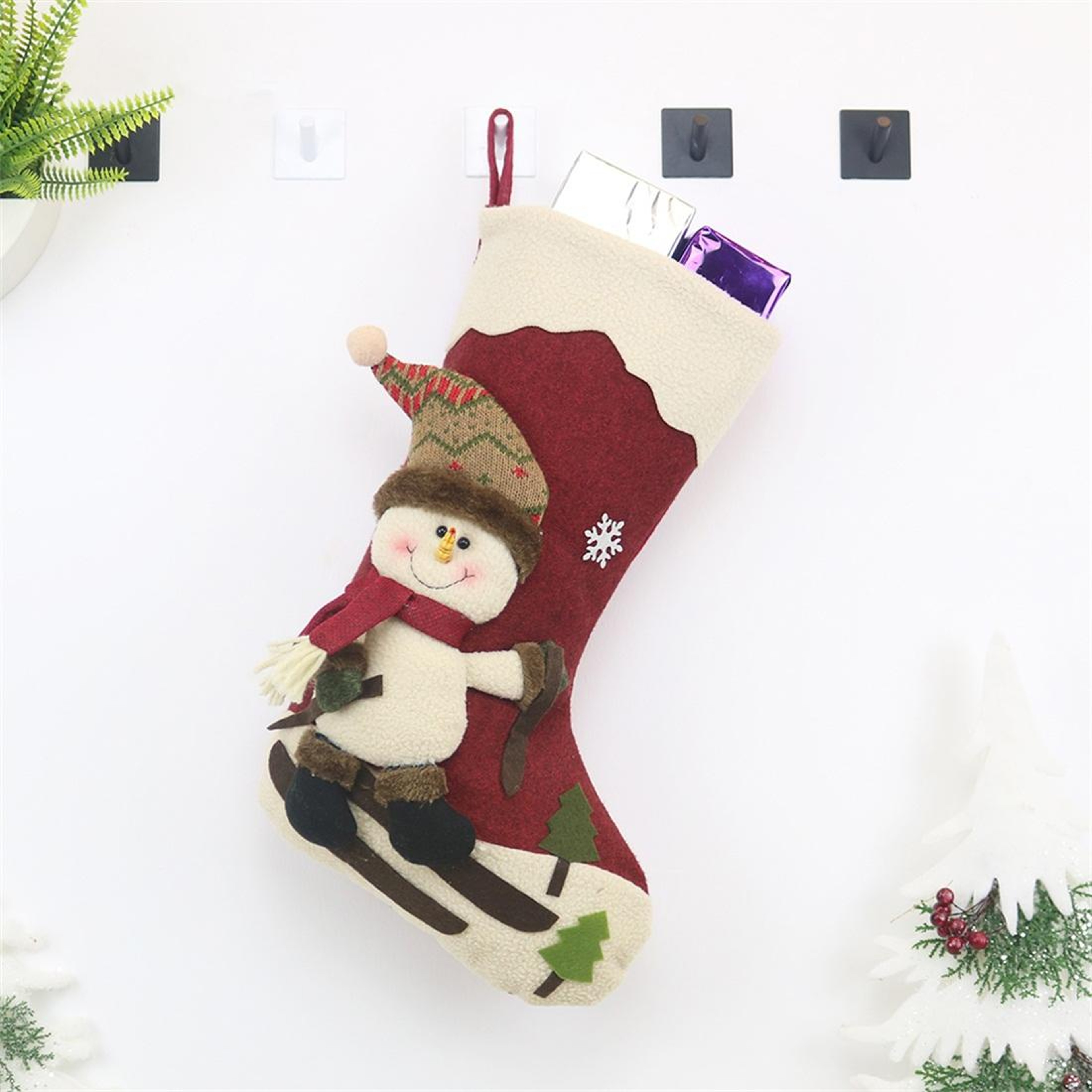Santa Claus Christmas Stocking Gift Bag Holiday Tree Decoration – view 7