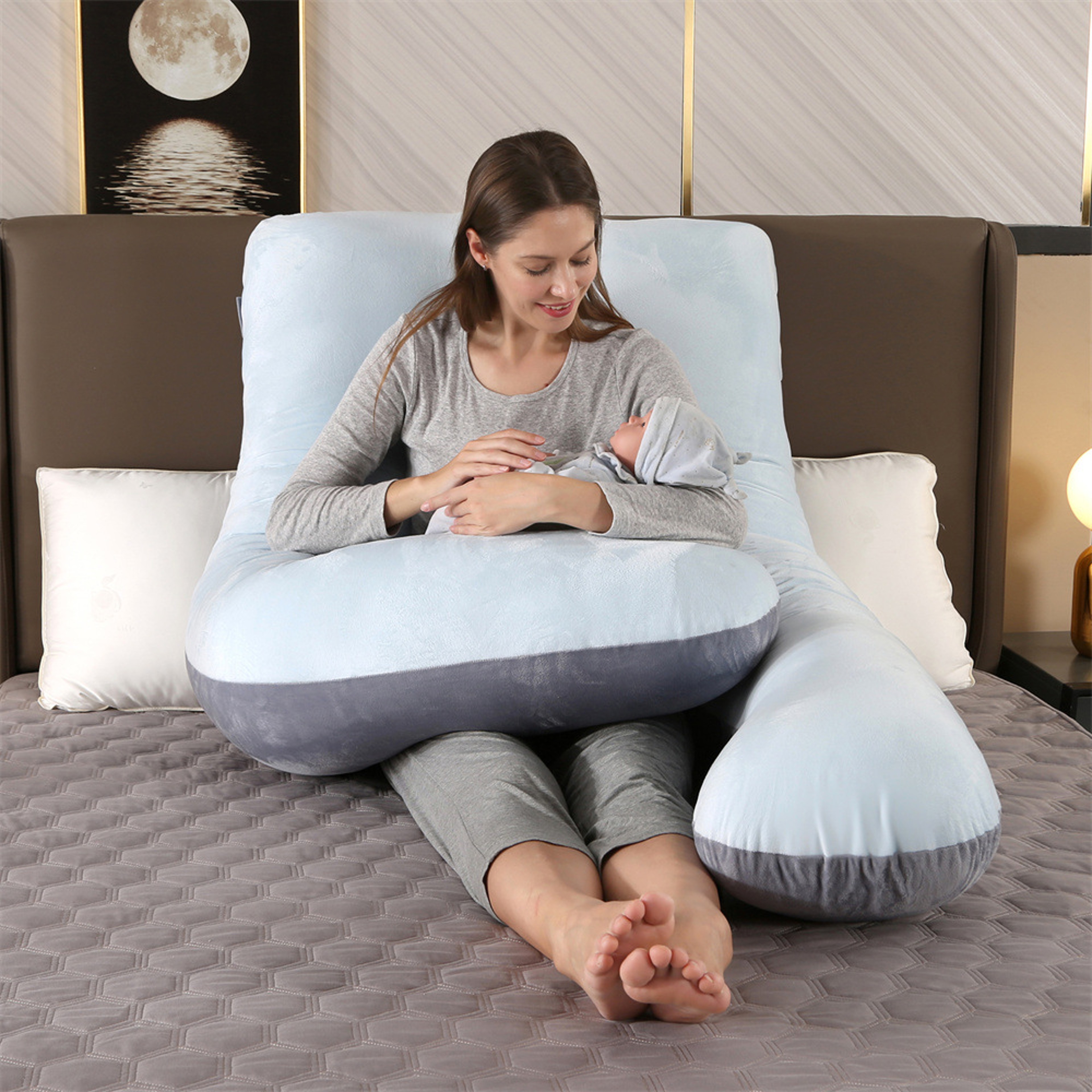 Pregnancy Pillow Full Body Maternity And Nursing Support Pillow 1