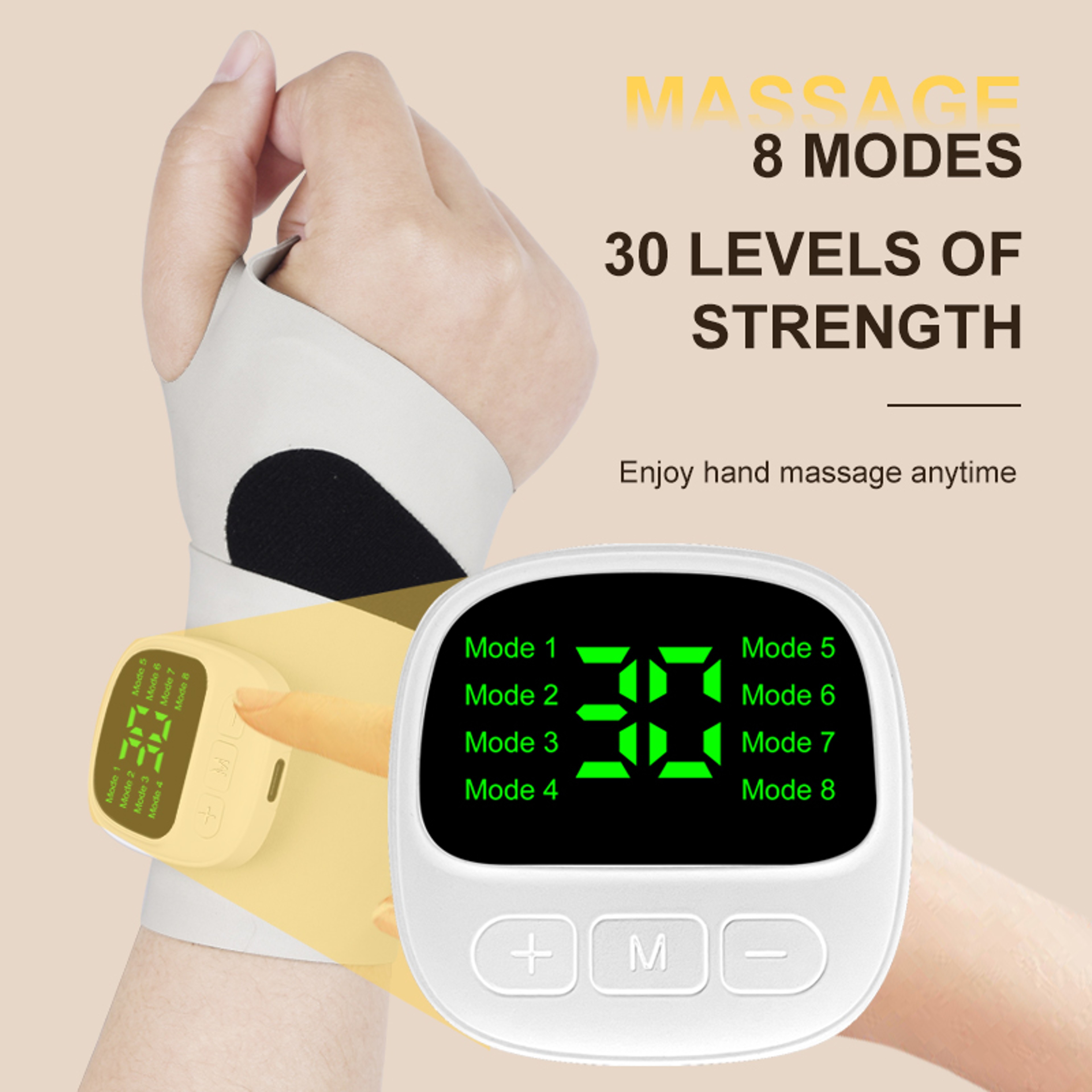 Cordless Wrist Massager USB Rechargeable Vibration Wrist Relief Wrap 2