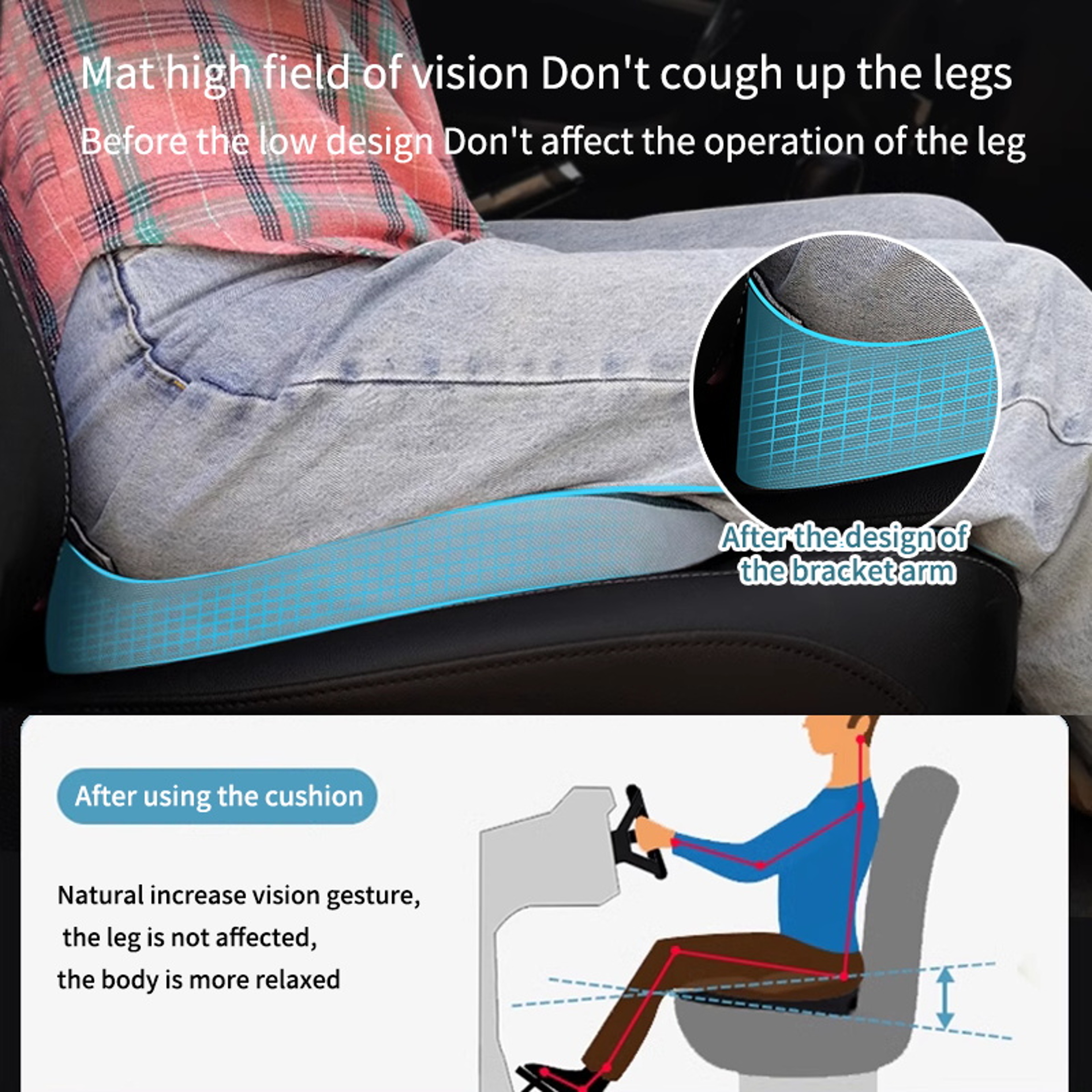Orthopedic Memory Foam Seat Cushion For Tailbone Support And Sitting Comfort 4