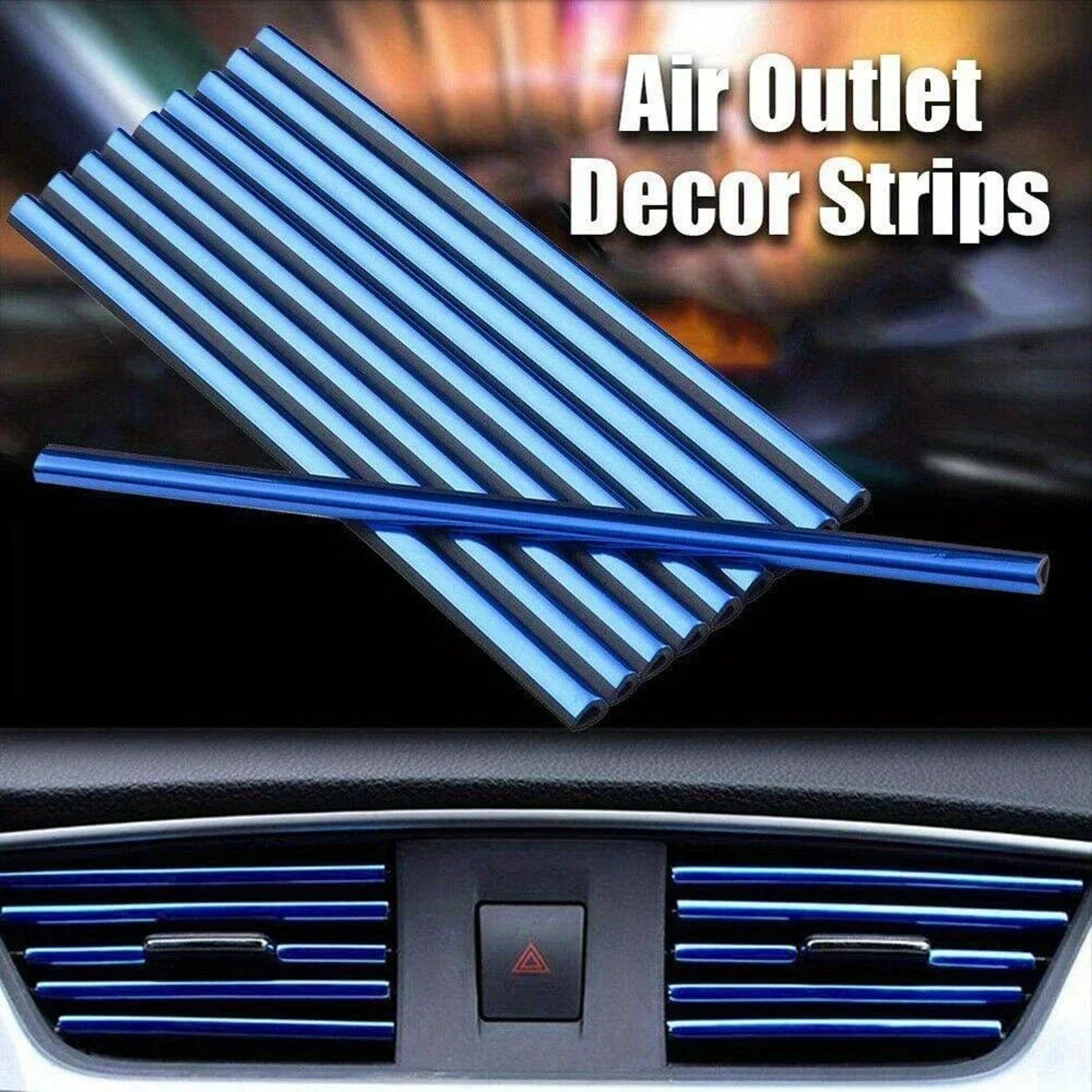 Car Air Vent Trim Strips Universal Waterproof Interior Vent Decoration 1