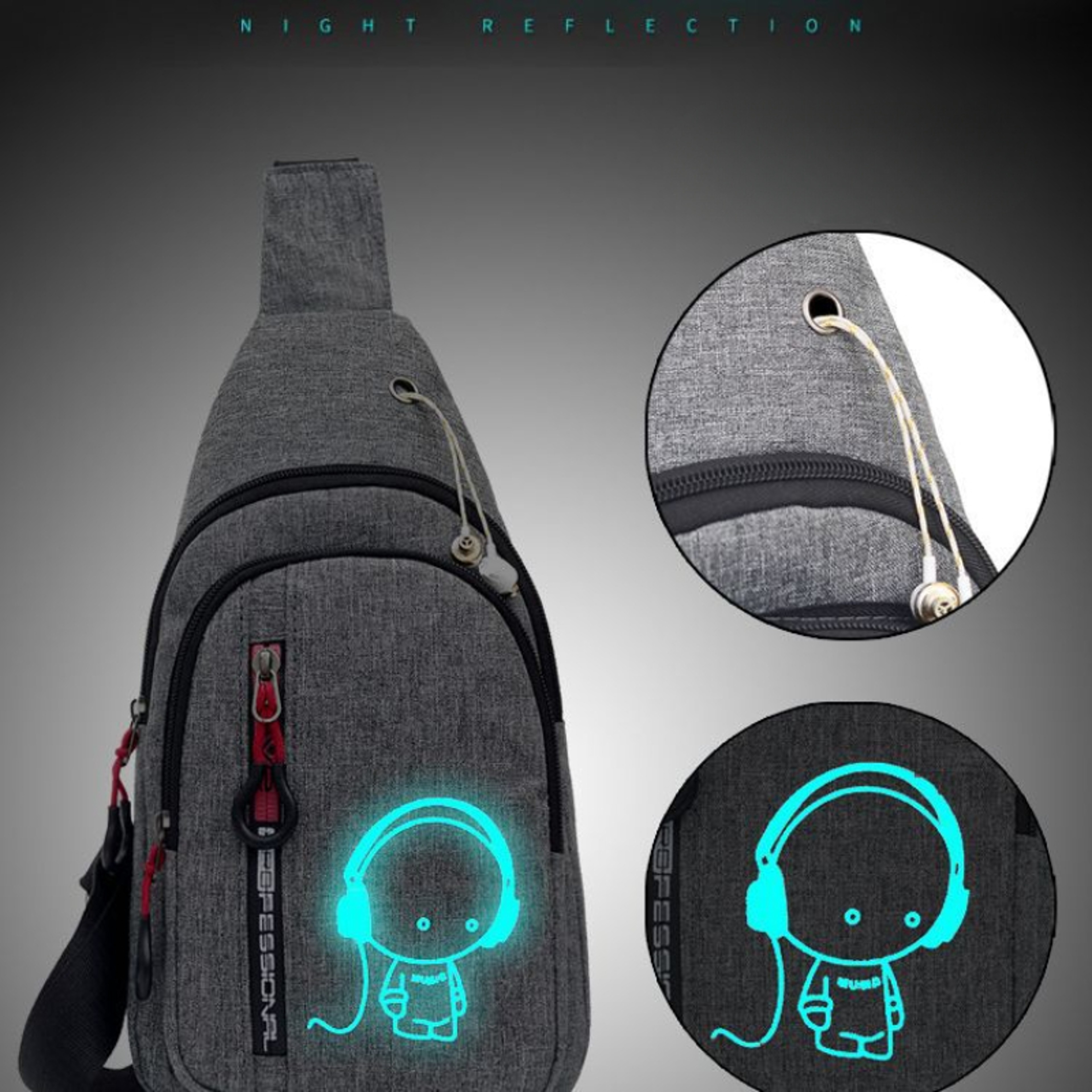 Mens Crossbody Chest Bag Light weight Cycling Shoulder Bag – view 3