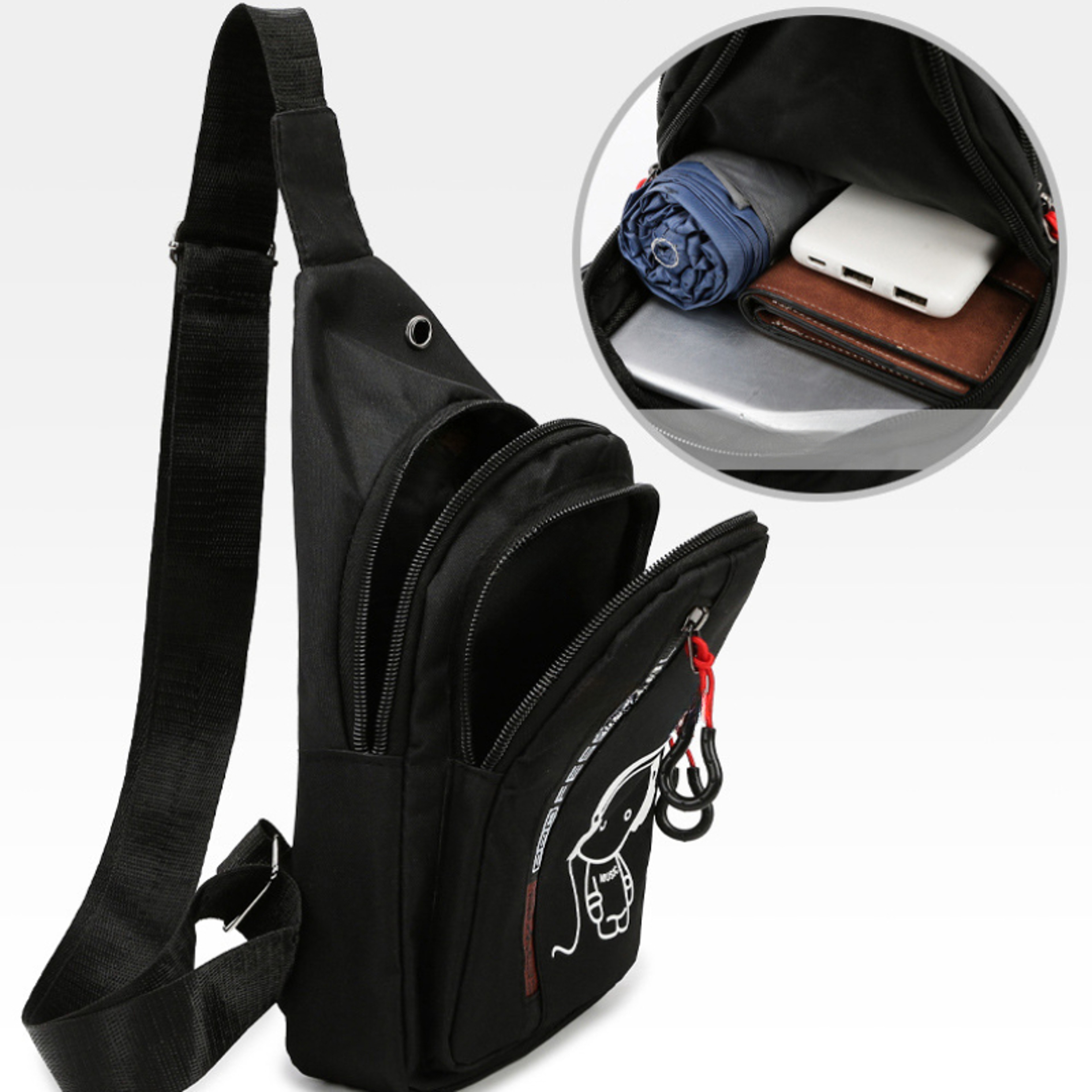 Mens Crossbody Chest Bag Light weight Cycling Shoulder Bag – view 4