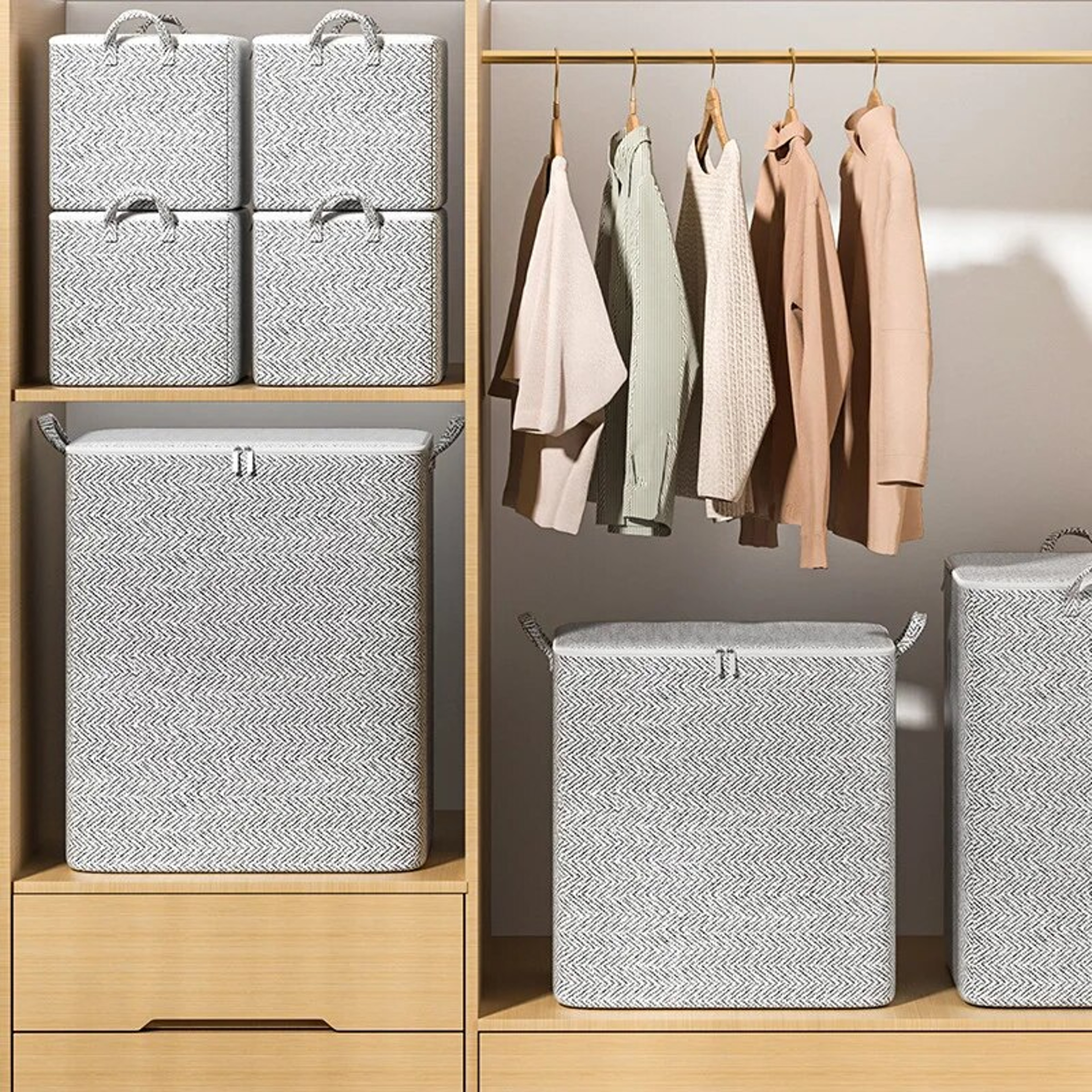 Large Capacity Non Woven Storage Bag For Clothes Quilts Toys And Closet Organization 1