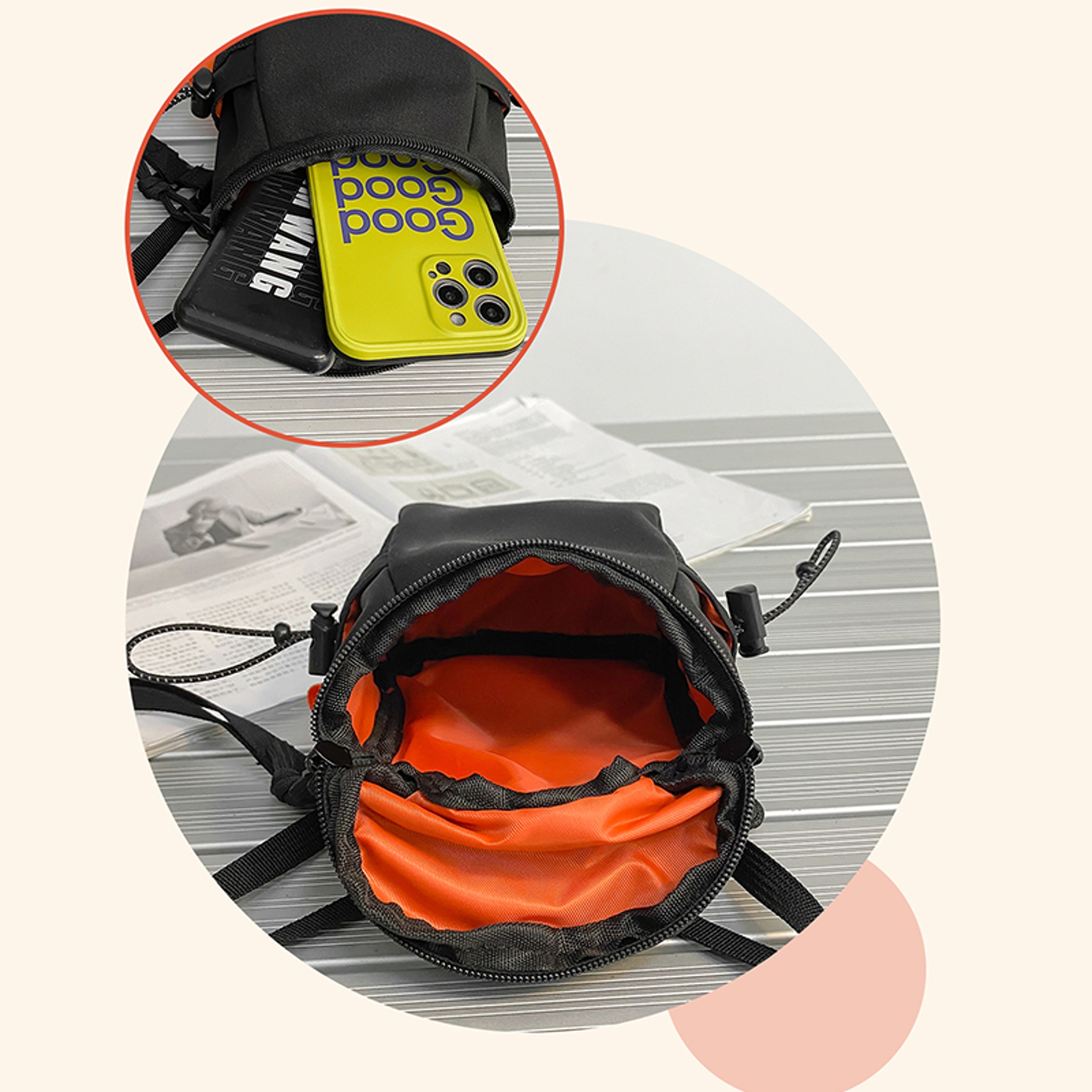Mini Crossbody Phone Bag Lightweight Nylon Shoulder Pouch for Everyday Essentials – view 5
