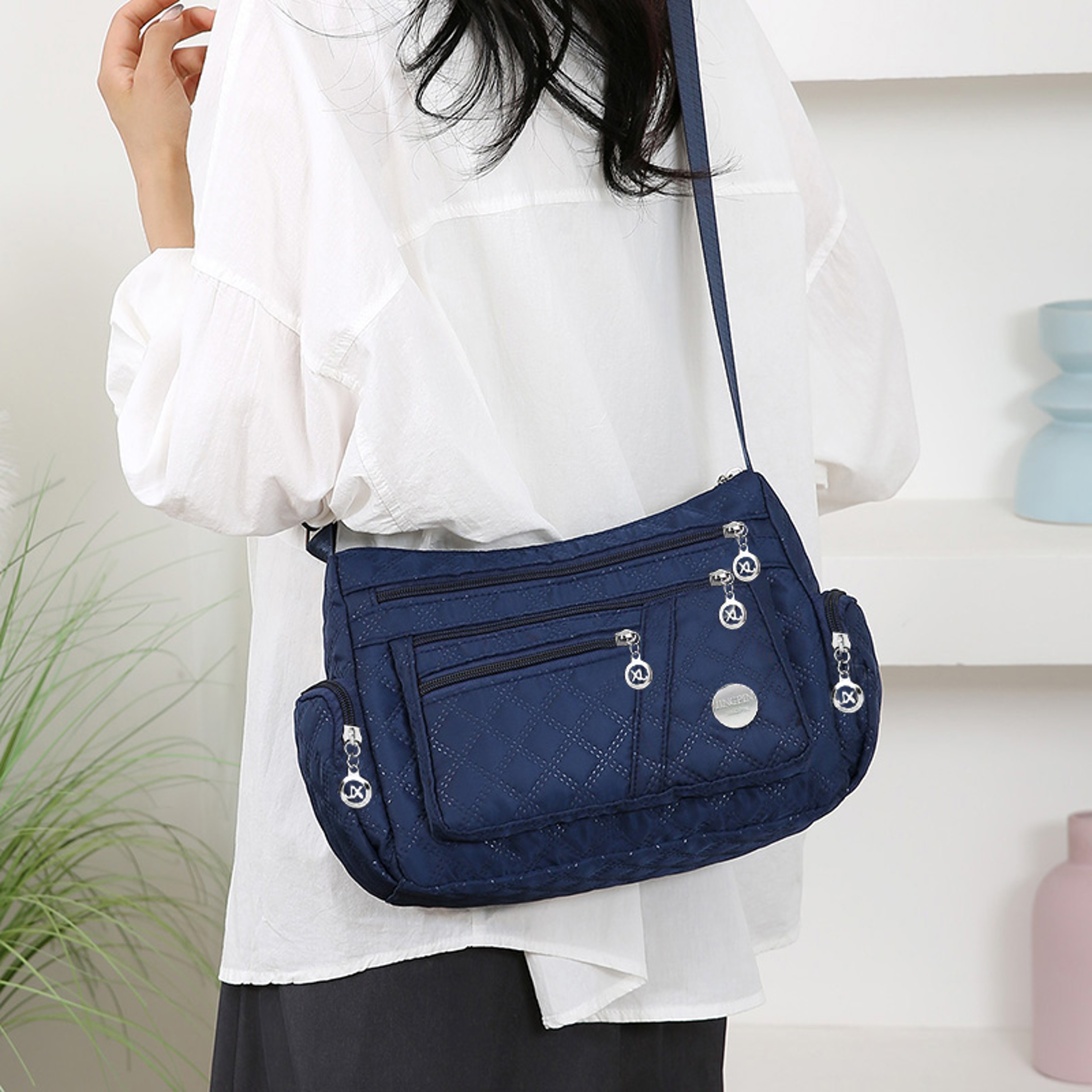 Oxford Cloth Crossbody Bag Large Capacity Unisex Shoulder Bag – view 6