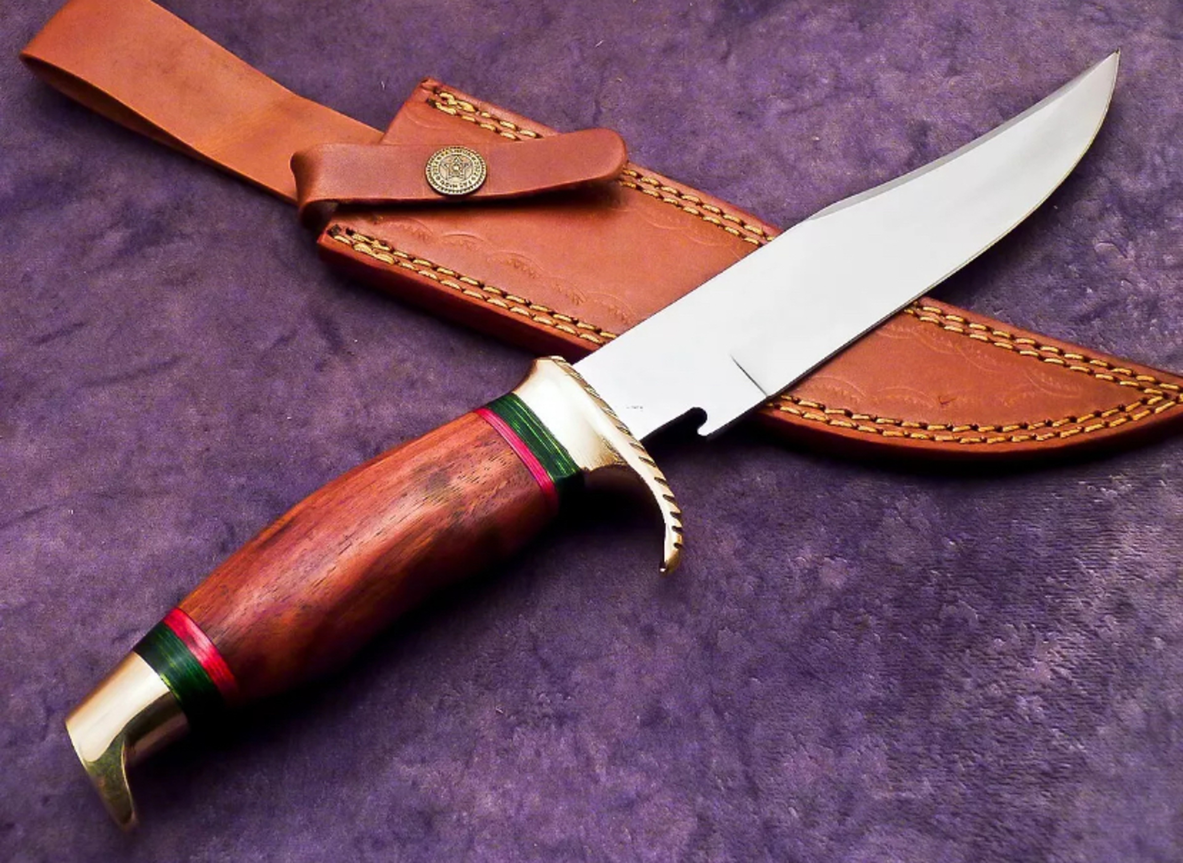 Handmade D2 Hunting Bowie Knife Camping Knife Survival Bowie Knife With Sheath – view 2