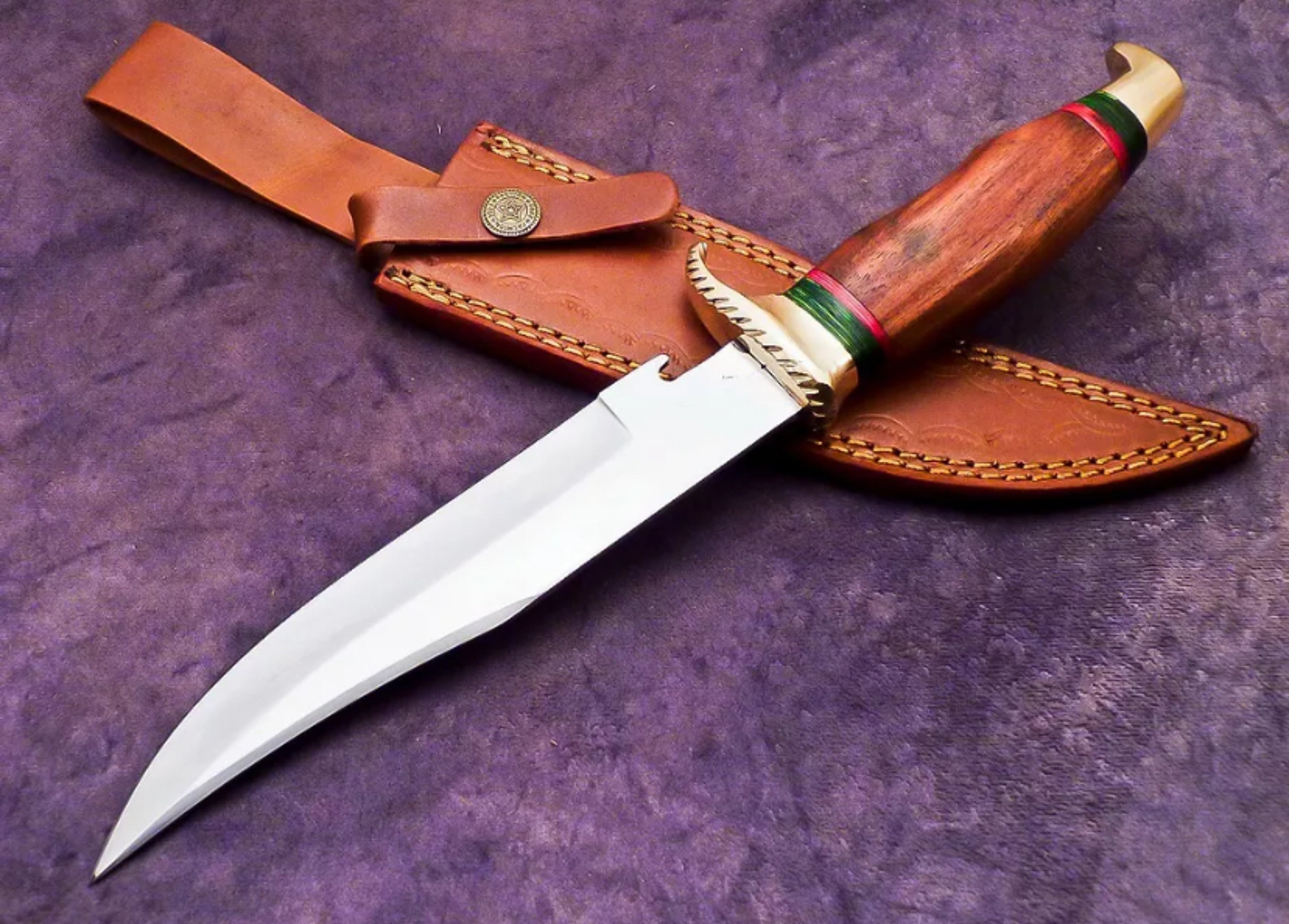 Handmade D2 Hunting Bowie Knife Camping Knife Survival Bowie Knife With Sheath – view 3