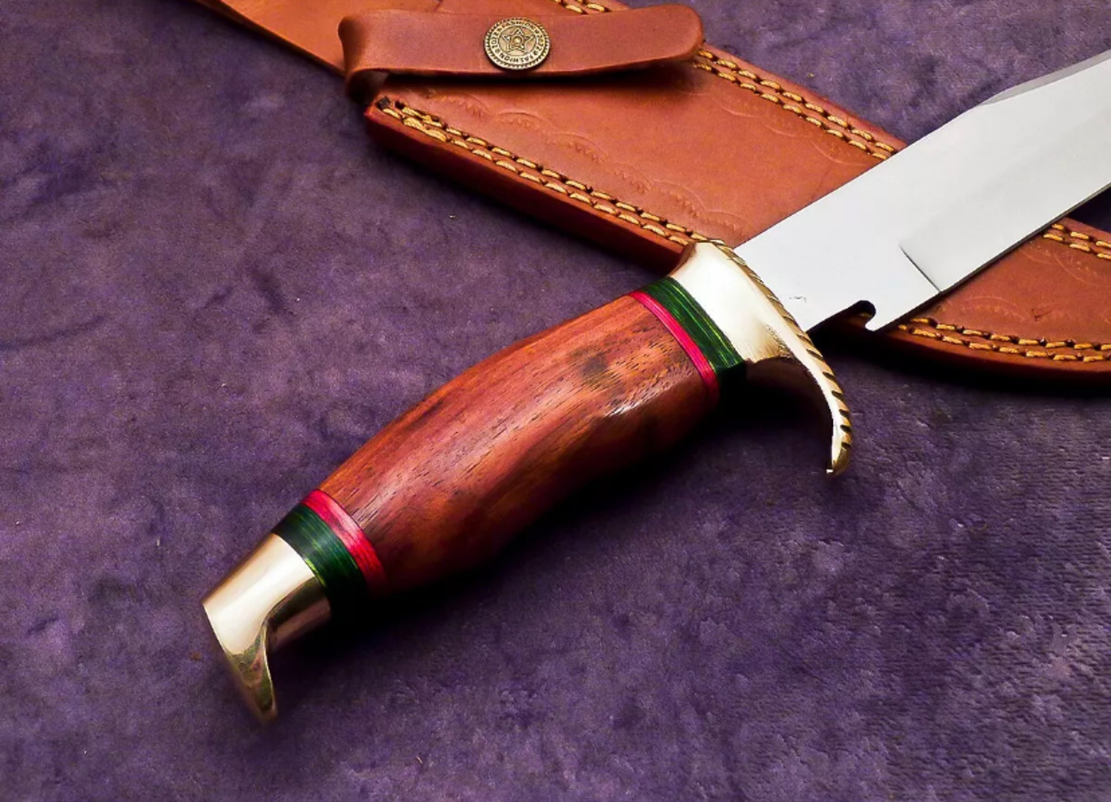 Handmade D2 Hunting Bowie Knife Camping Knife Survival Bowie Knife With Sheath – view 4
