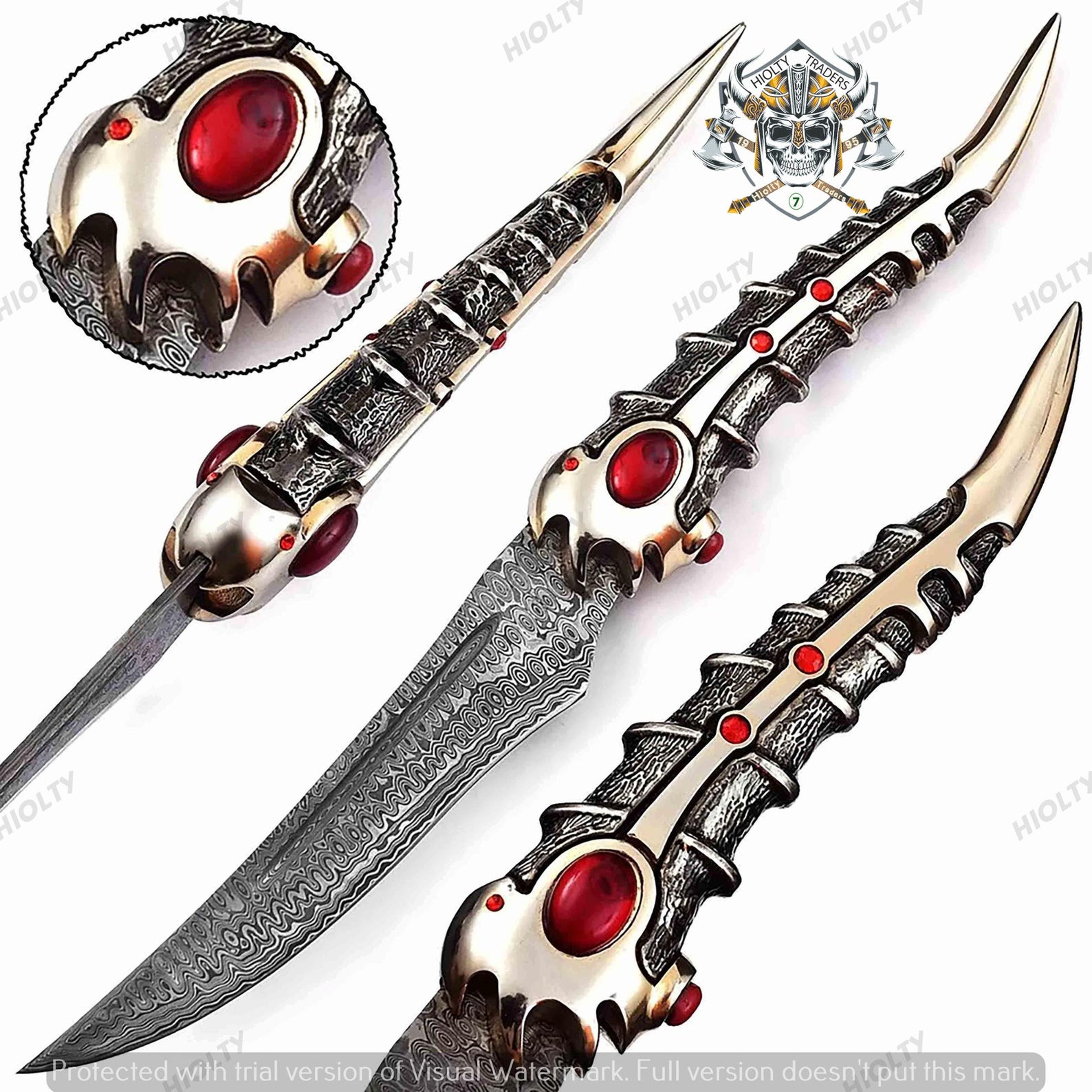 Handmade Damascus Wall Hanging Replica Movies Knife  New Year And Halloween Gift Gift For Him 9