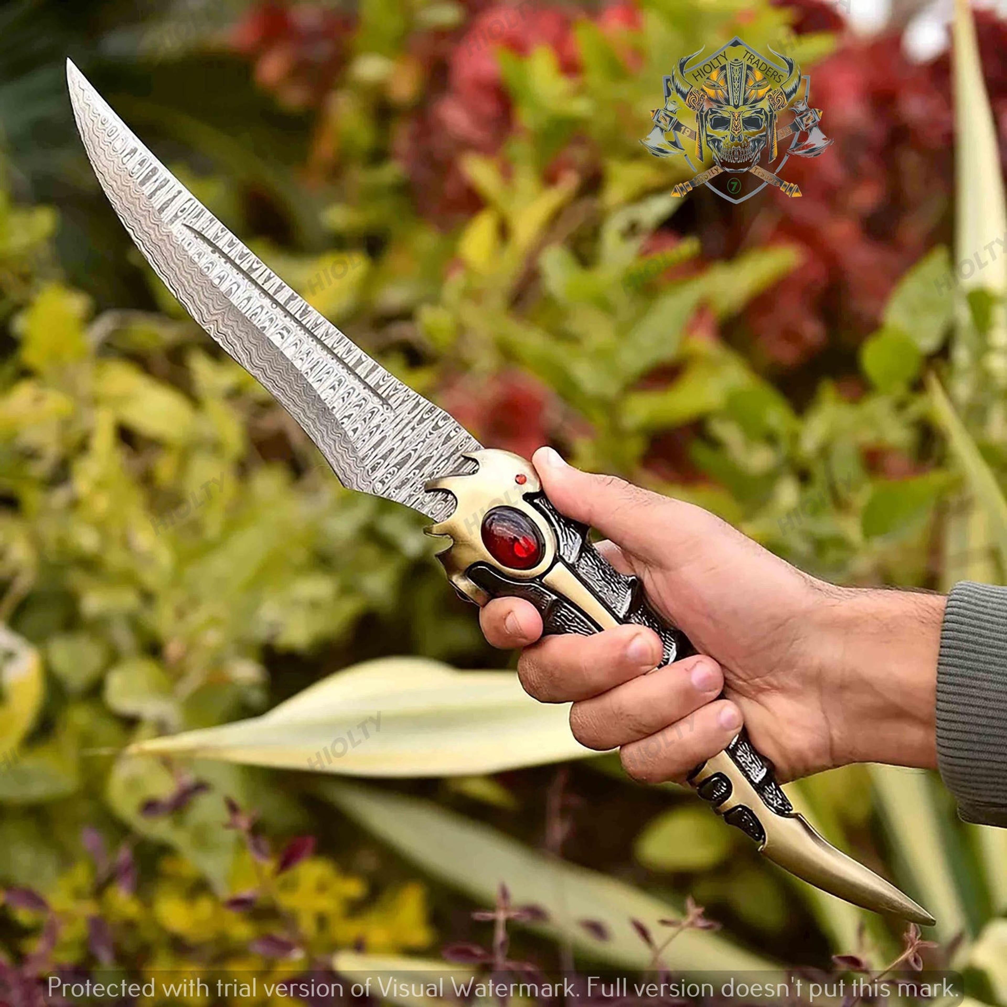 Handmade Damascus Wall Hanging Replica Movies Knife  New Year And Halloween Gift Gift For Him 1