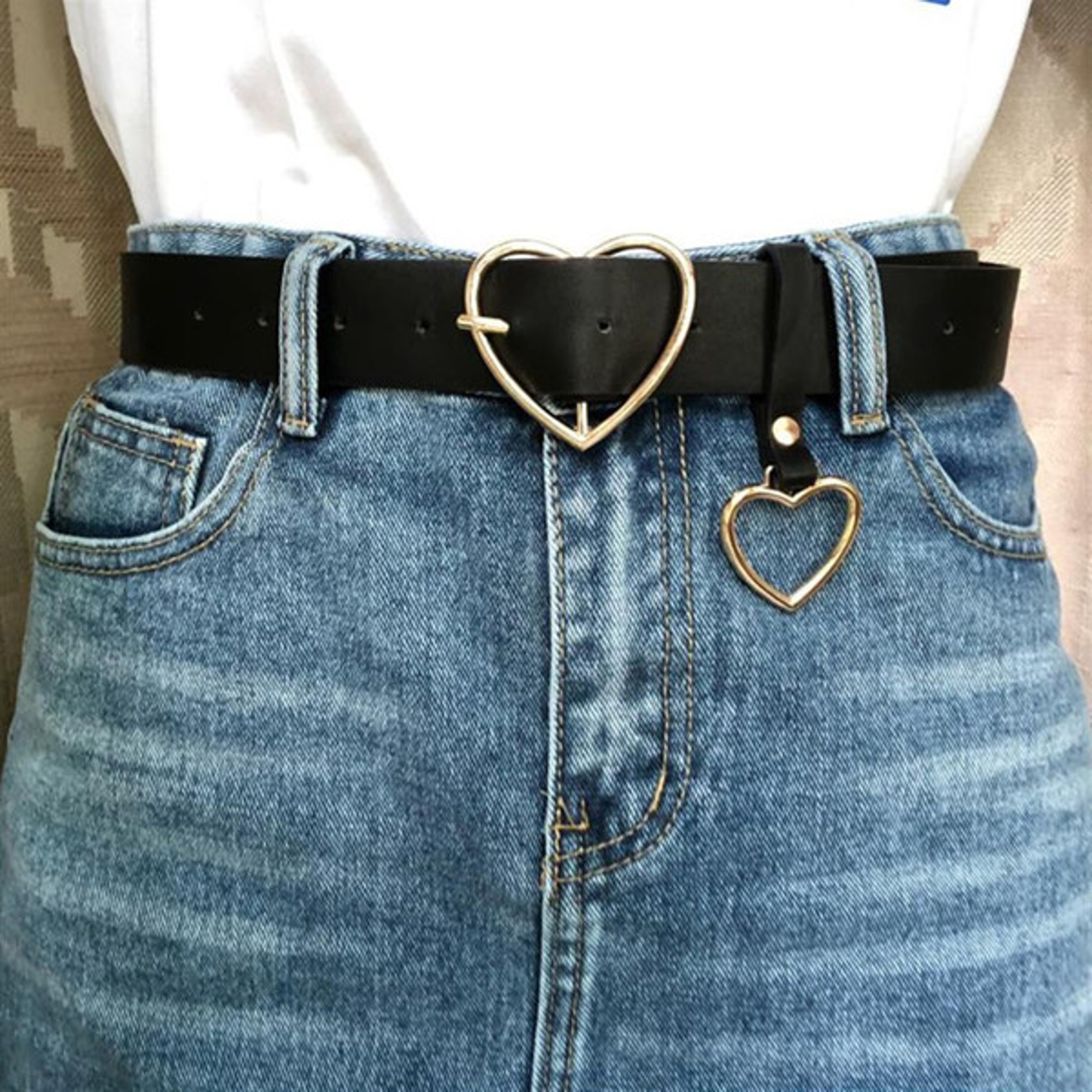 Heart Buckle Belt For Jeans, Shorts & Overcoats – view 4