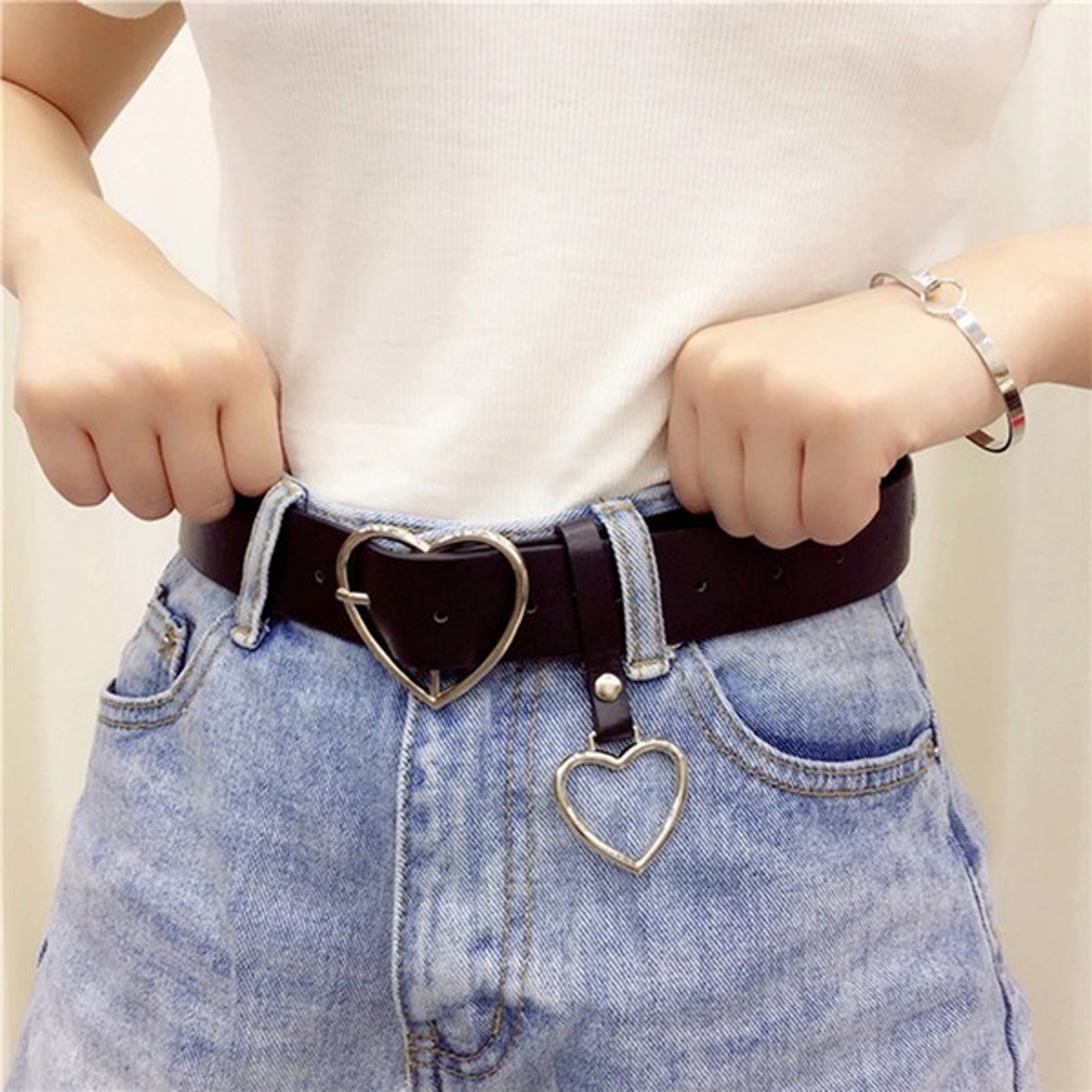 Heart Buckle Belt For Jeans, Shorts & Overcoats – view 1