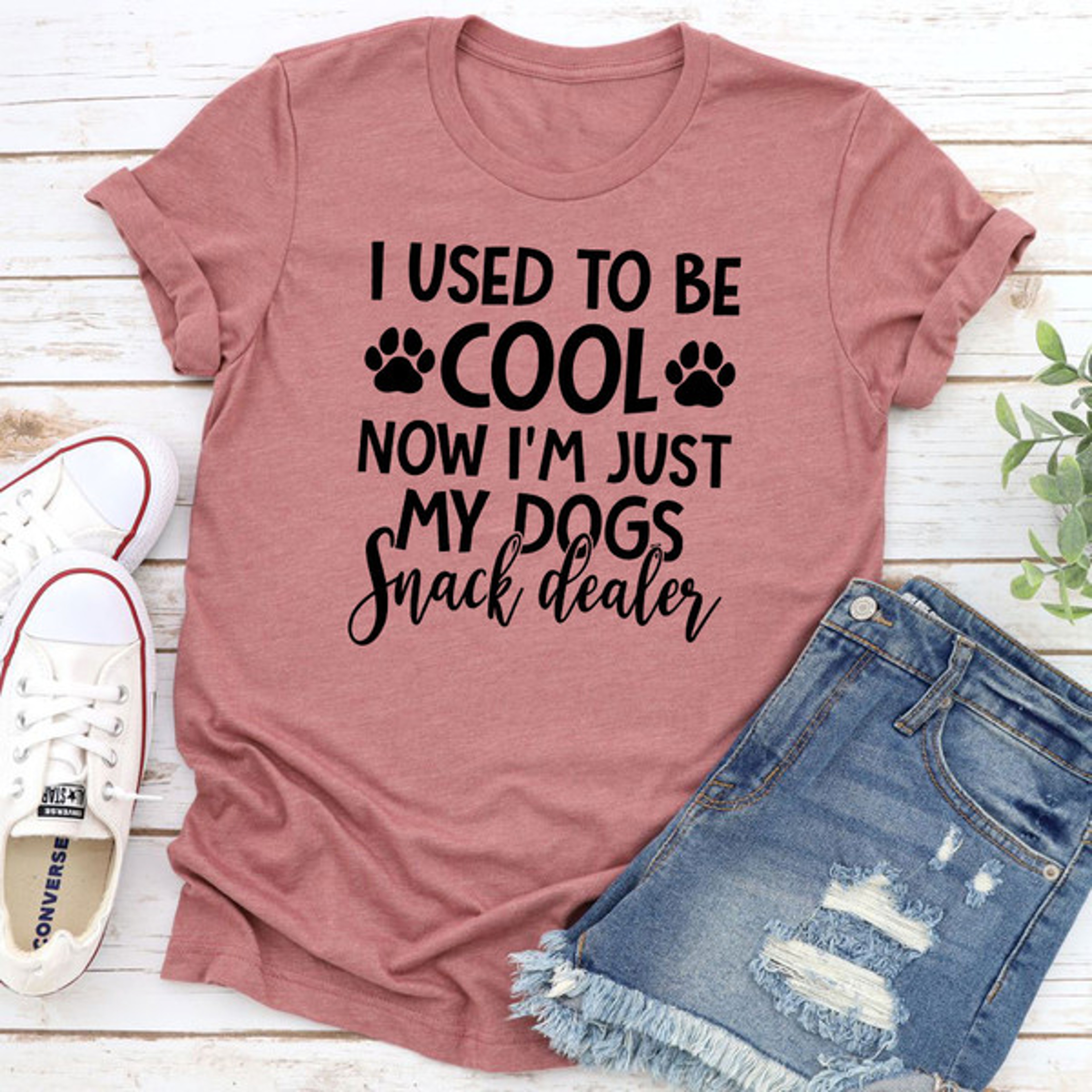 I Used To Be Cool Now I'm Just My Dogs Snack Dealer T-Shirt – view 4