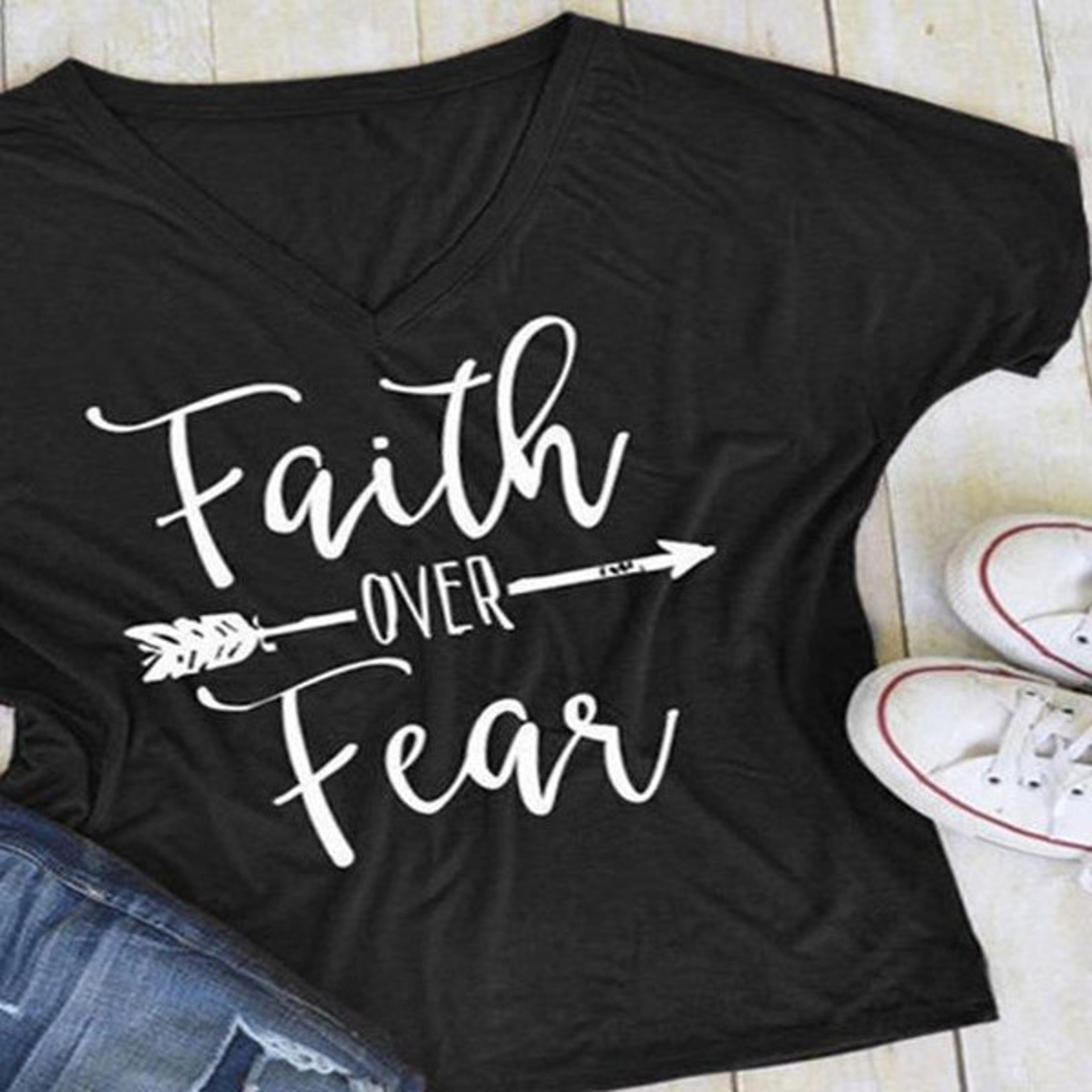 "Faith Over Fear" T-Shirt – view 2