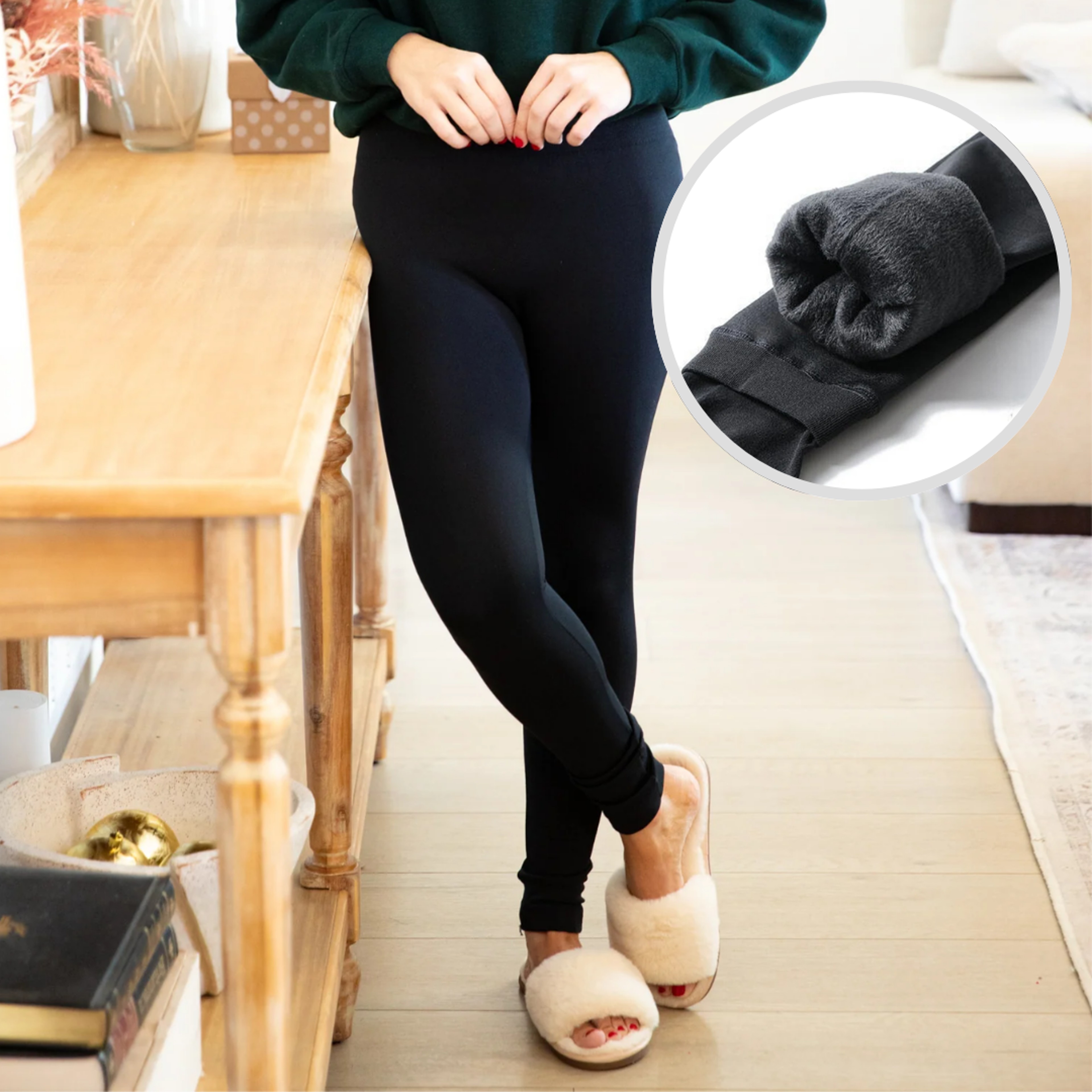 Cozy Faux Fur Leggings – view 3