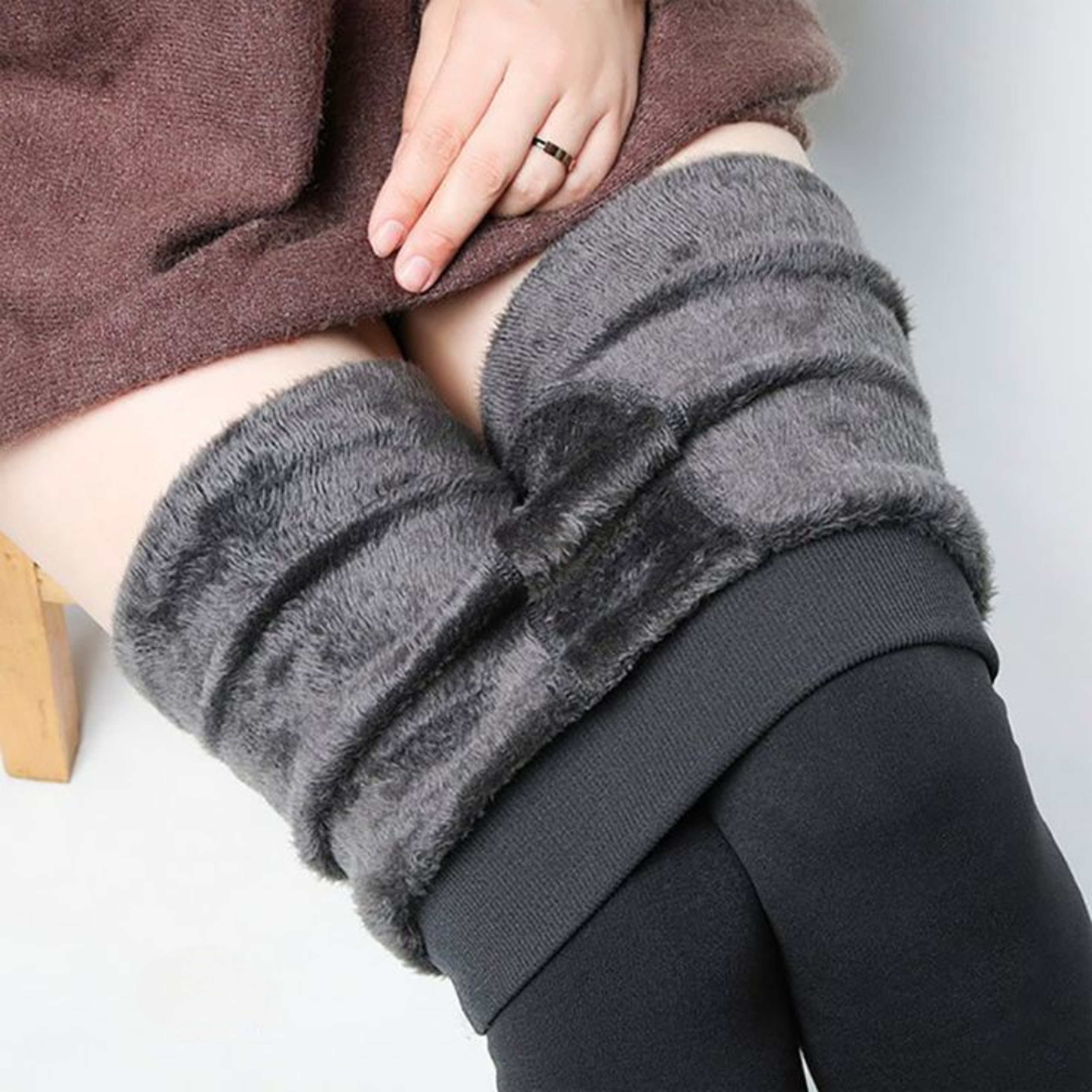 Cozy Faux Fur Leggings – view 9