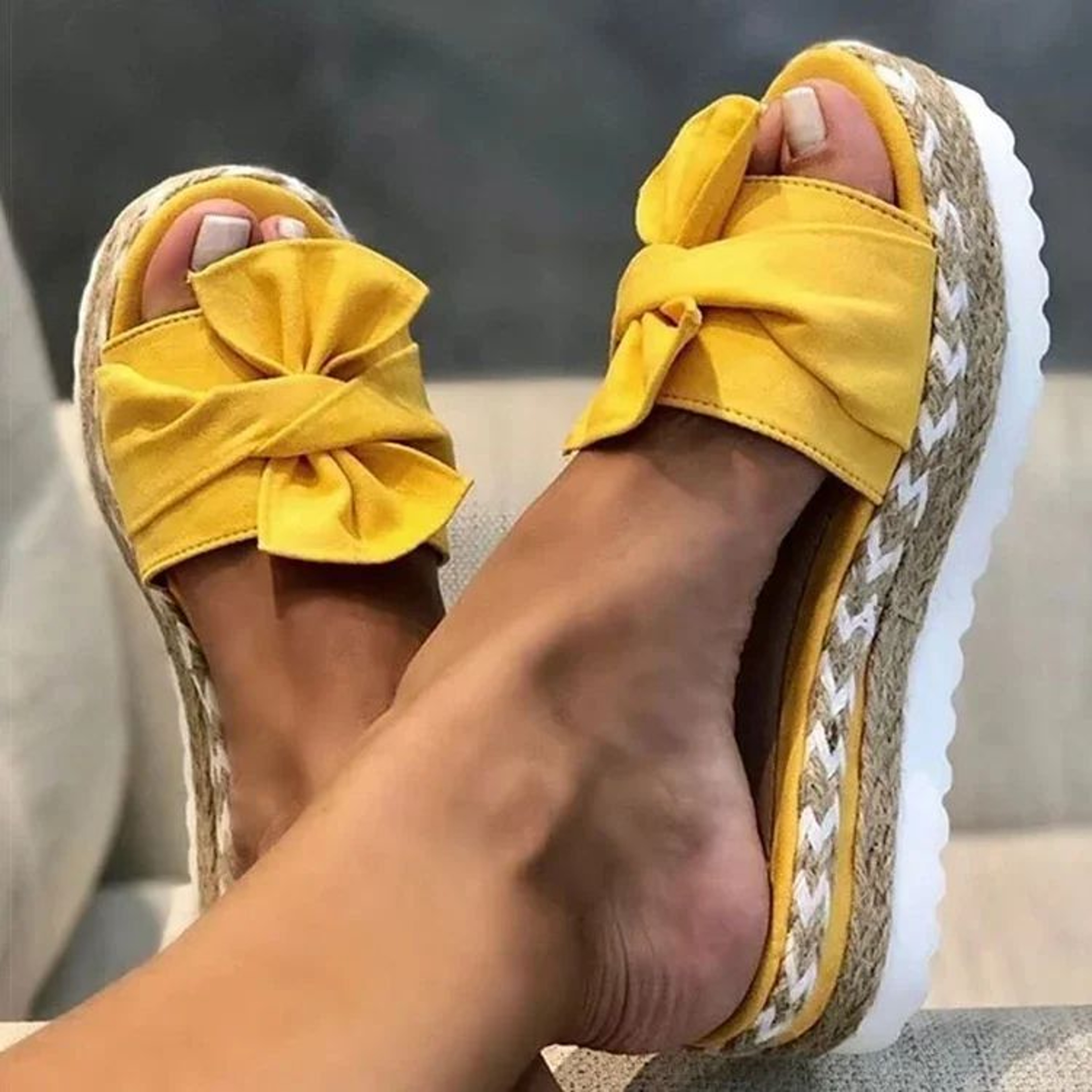 Women Casual Daily Comfy Bowknot SlipOn Sandals Elegant Summer Shoes For Every Occasion 4
