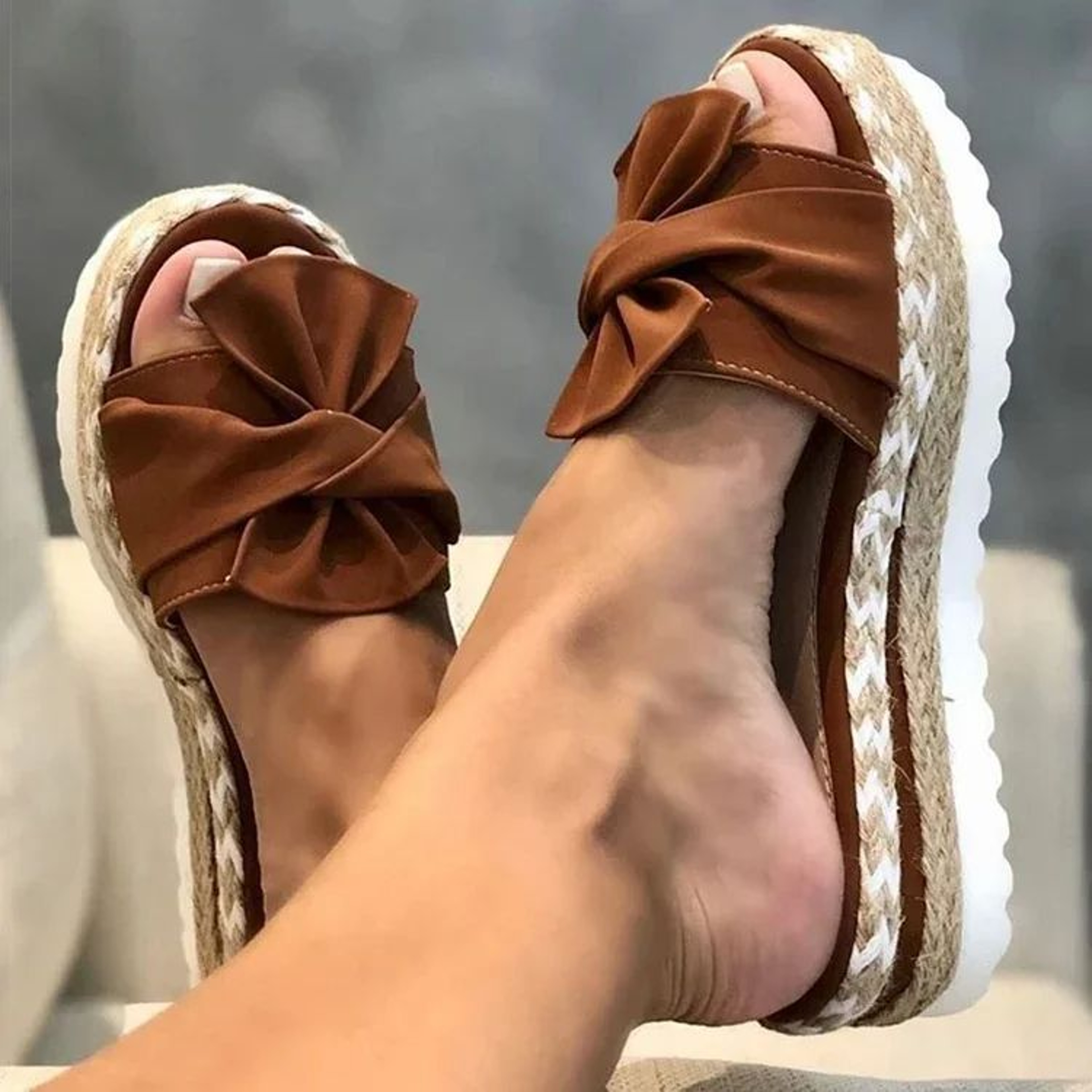 Women Casual Daily Comfy Bowknot SlipOn Sandals Elegant Summer Shoes For Every Occasion 6