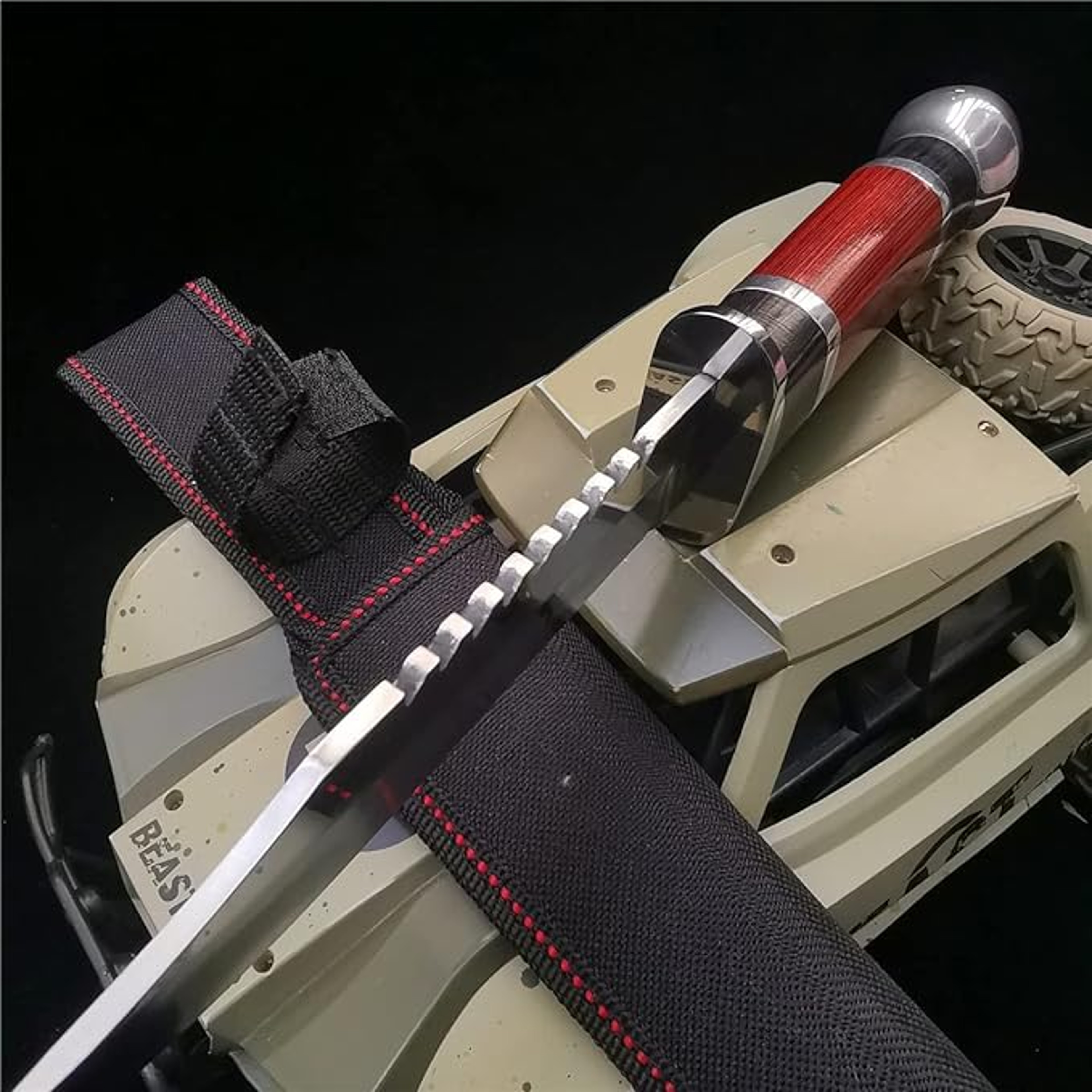 13" inches Handmade Forged Crocodile Dundee Knife, Fixed Blade Knife, Bowie Knife, Hunting Knife, Camping Knife – view 3