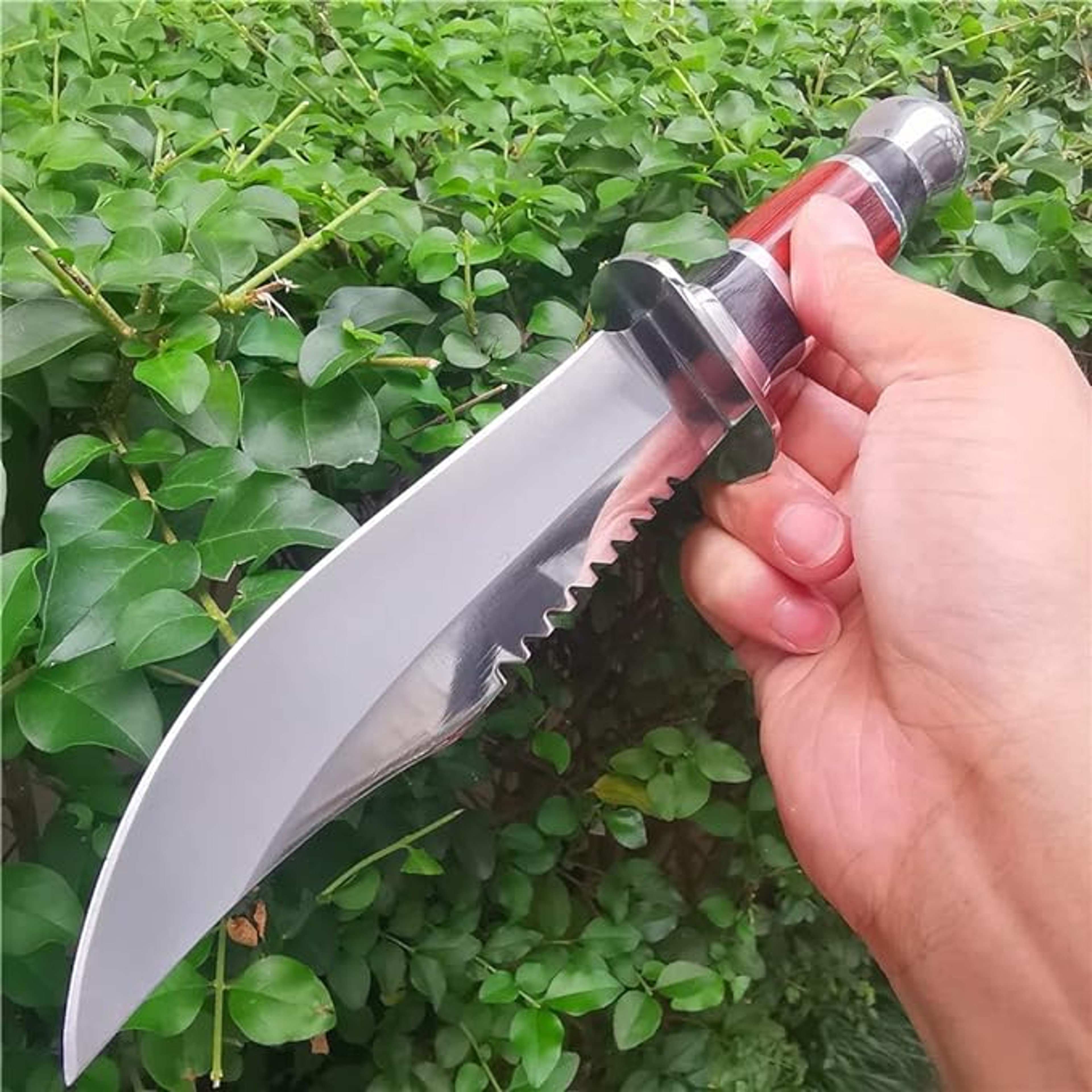 13" inches Handmade Forged Crocodile Dundee Knife, Fixed Blade Knife, Bowie Knife, Hunting Knife, Camping Knife – view 2