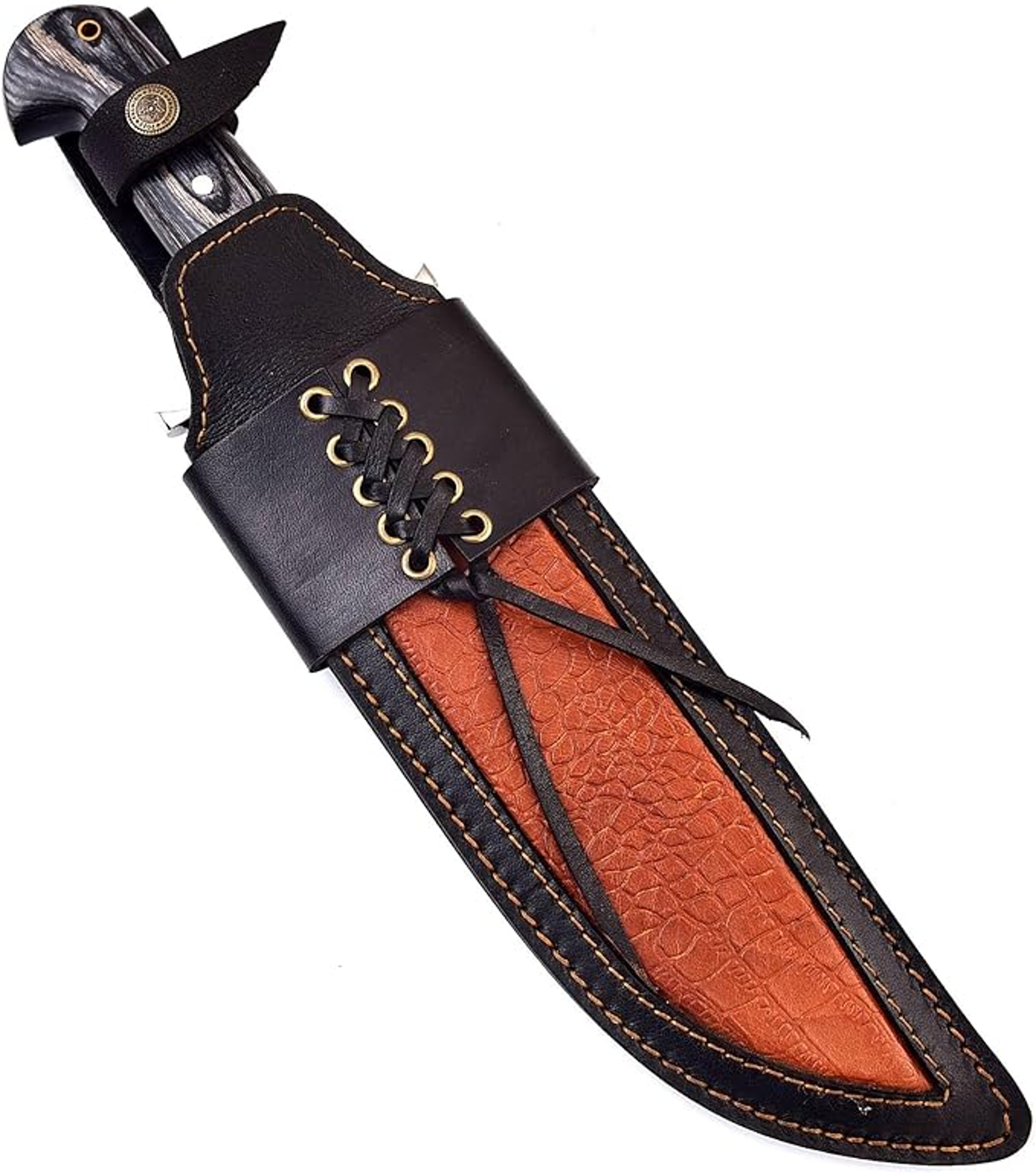 14-inch Bowie Knife, Full-tang Fixed Blade, Black Handle Hunting Knife Camping, Hiking, Survival Sheath – view 2