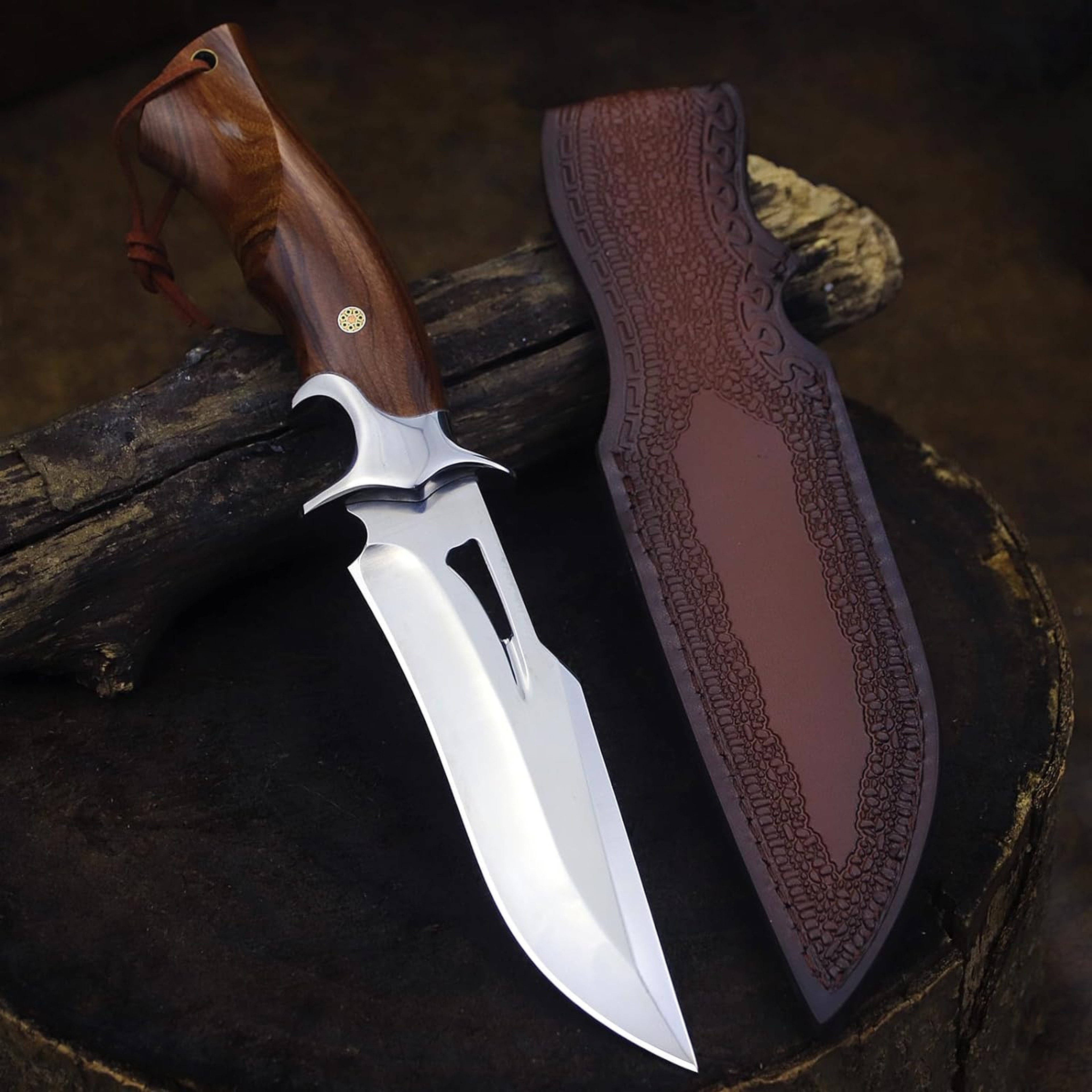D2 Fixed Hunting Knife with Knife Cover Outdoor Tactical Straight Knife Suitable for jungle hunting outdoor – view 3