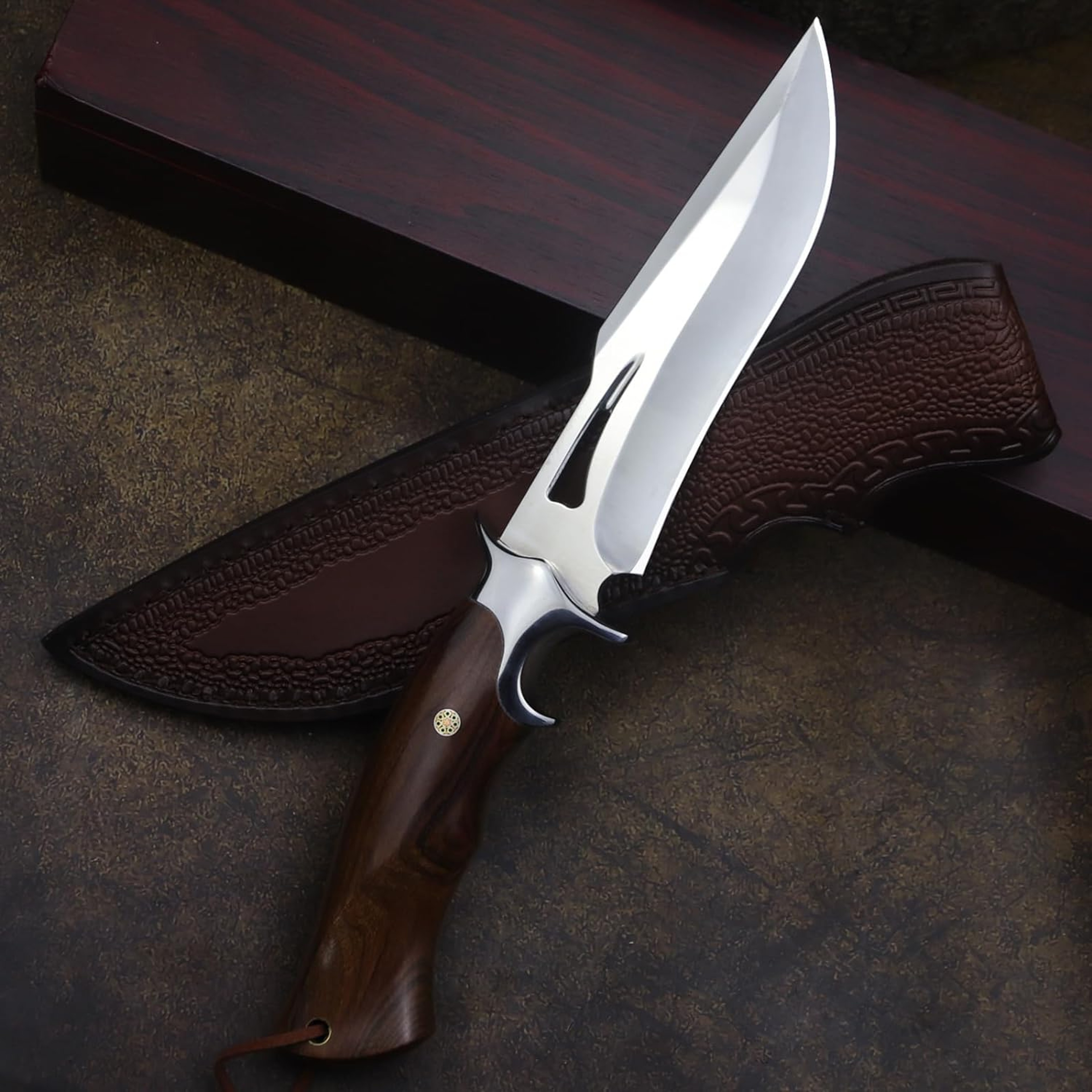 D2 Fixed Hunting Knife with Knife Cover Outdoor Tactical Straight Knife Suitable for jungle hunting outdoor – view 6