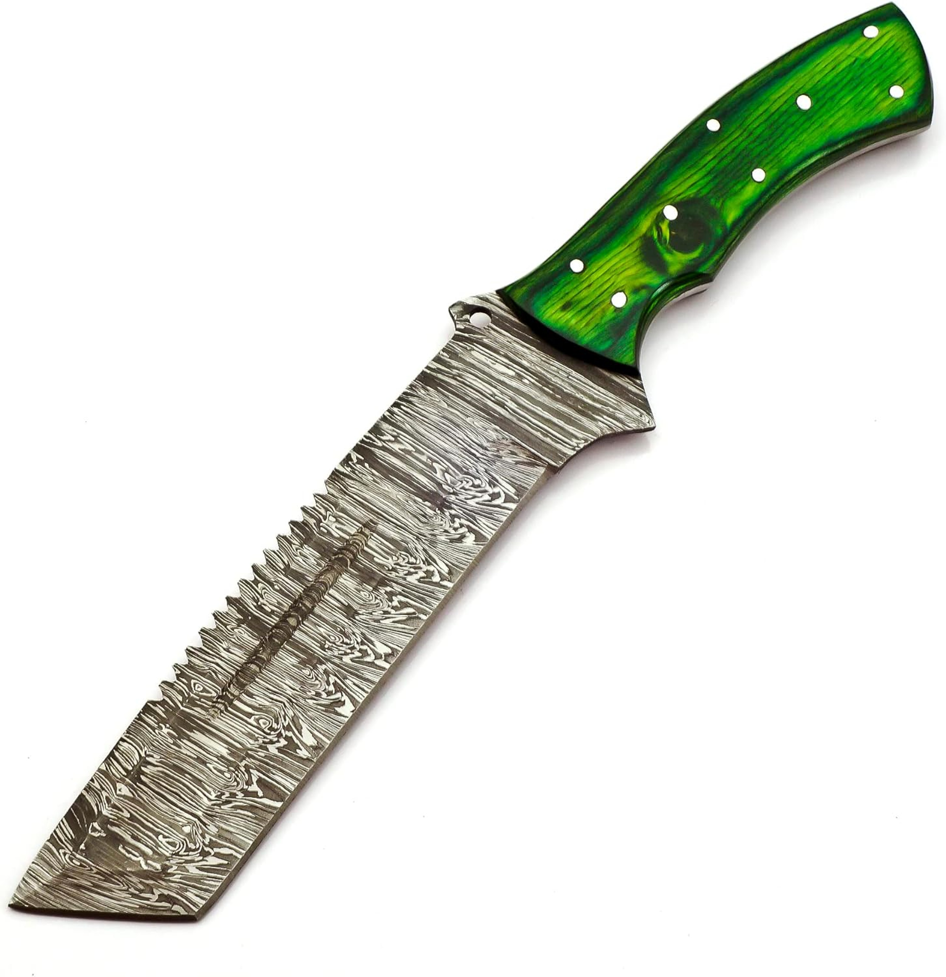 14 inches Handmade Damascus Steel Full Tang Tracker Knife Beautiful Doller Sheath Handle Razor sharp Bade – view 2