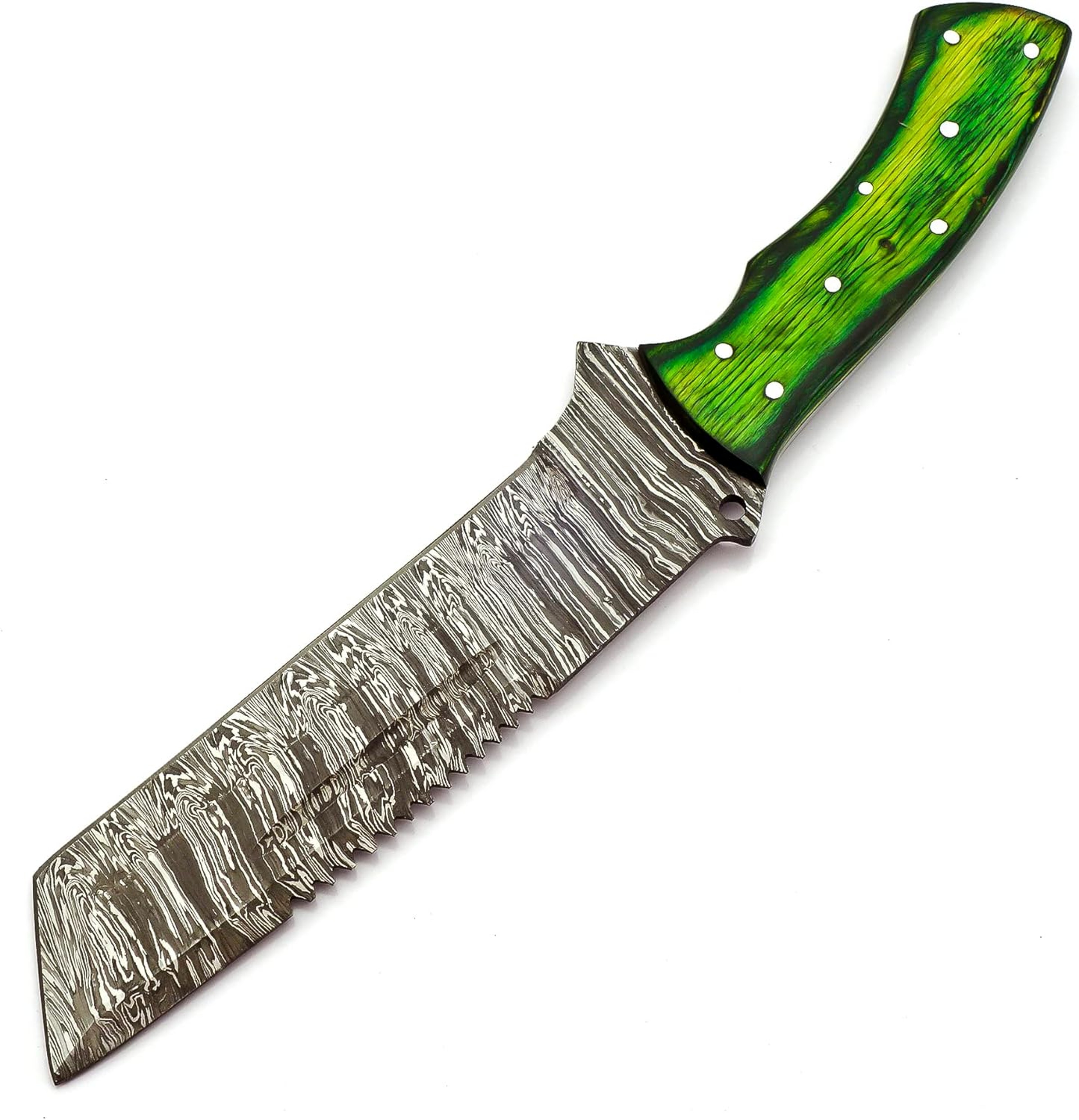 14 inches Handmade Damascus Steel Full Tang Tracker Knife Beautiful Doller Sheath Handle Razor sharp Bade – view 3