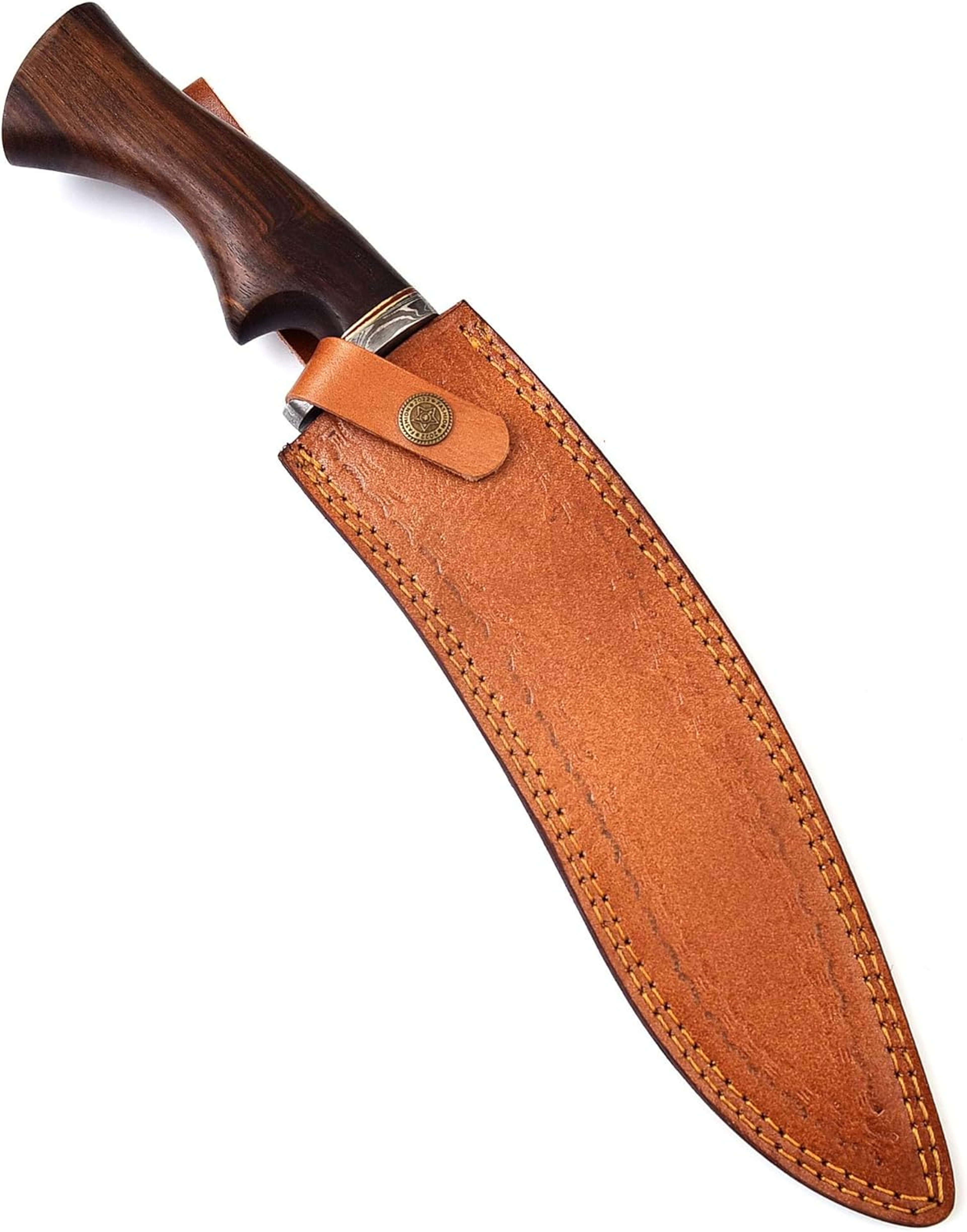 Handmade Damascus Steel 15 Inches Hunting Knife Rose Wood Handle Razor sharp Blade Outdoor Camping – view 6