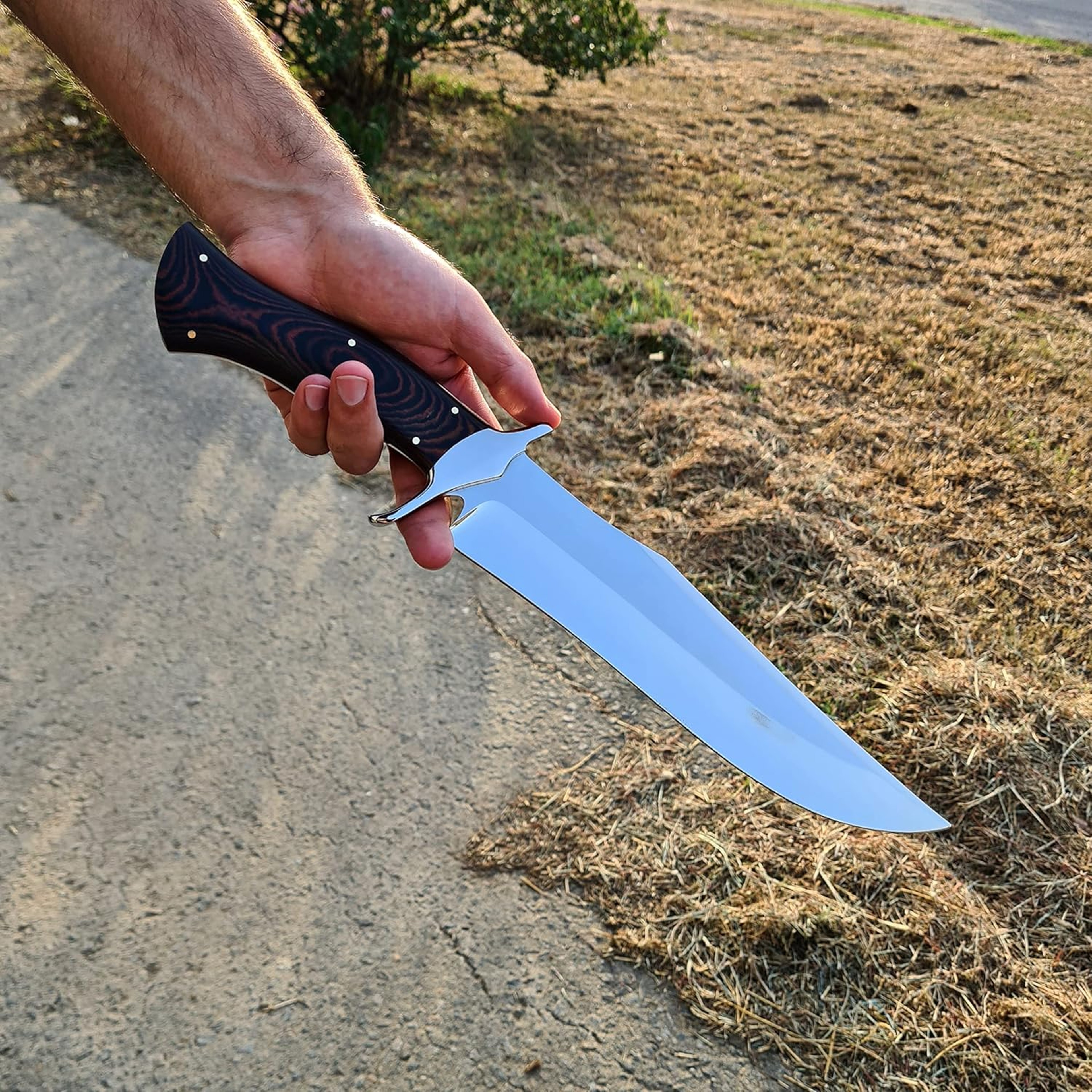 Custom Handmade 14 Bowie Knife Survival With Sheath For Cutting Trees For Yard Work Hunting Knife F
