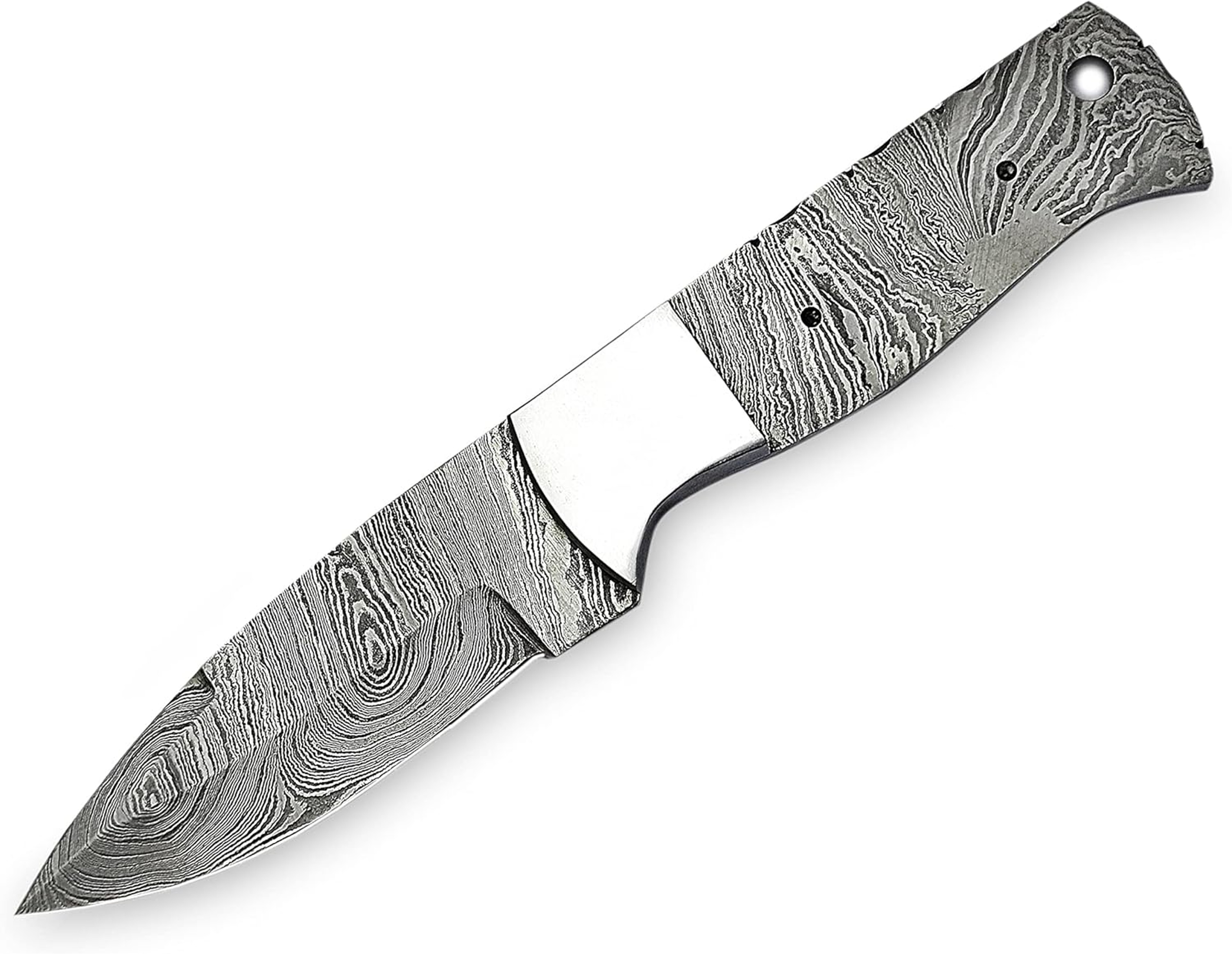 Damascus Steel Outdoor Knife Blank Tactical Survival Camping Knife Making Kit Skinner Knife Blank B 0